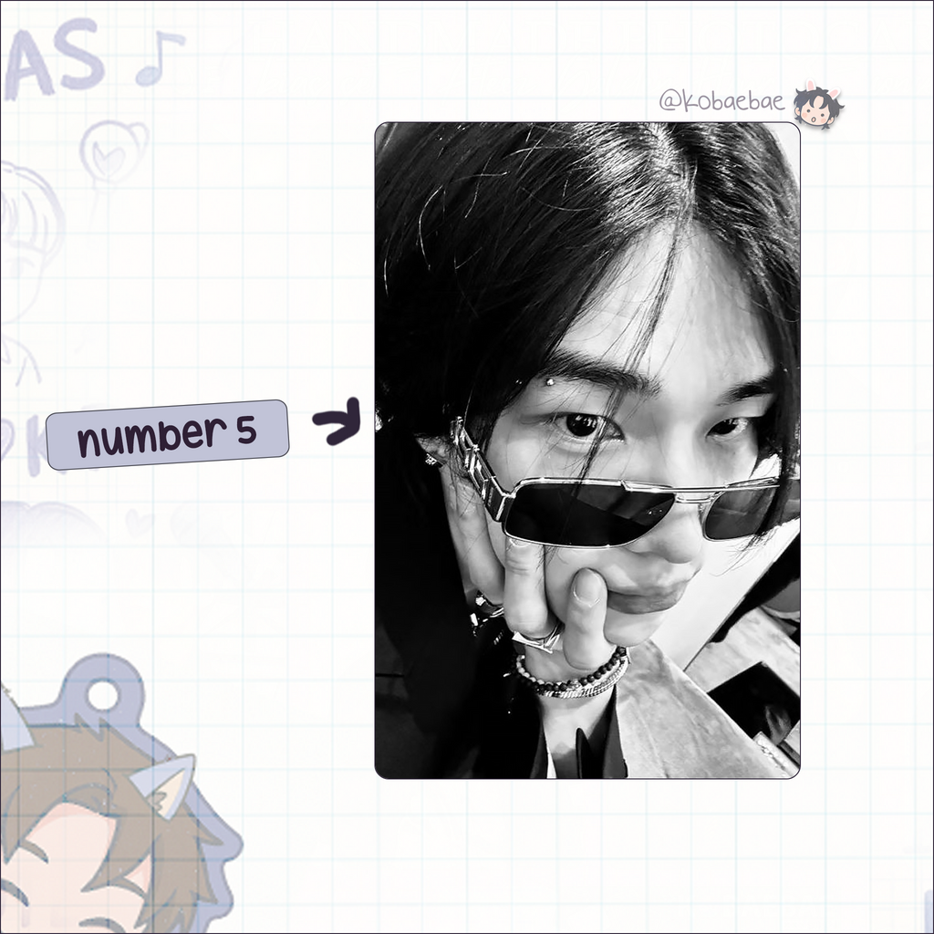 Skz (Stray Kids) - Hyunjin handmade photocards kpop inspired - Set 9