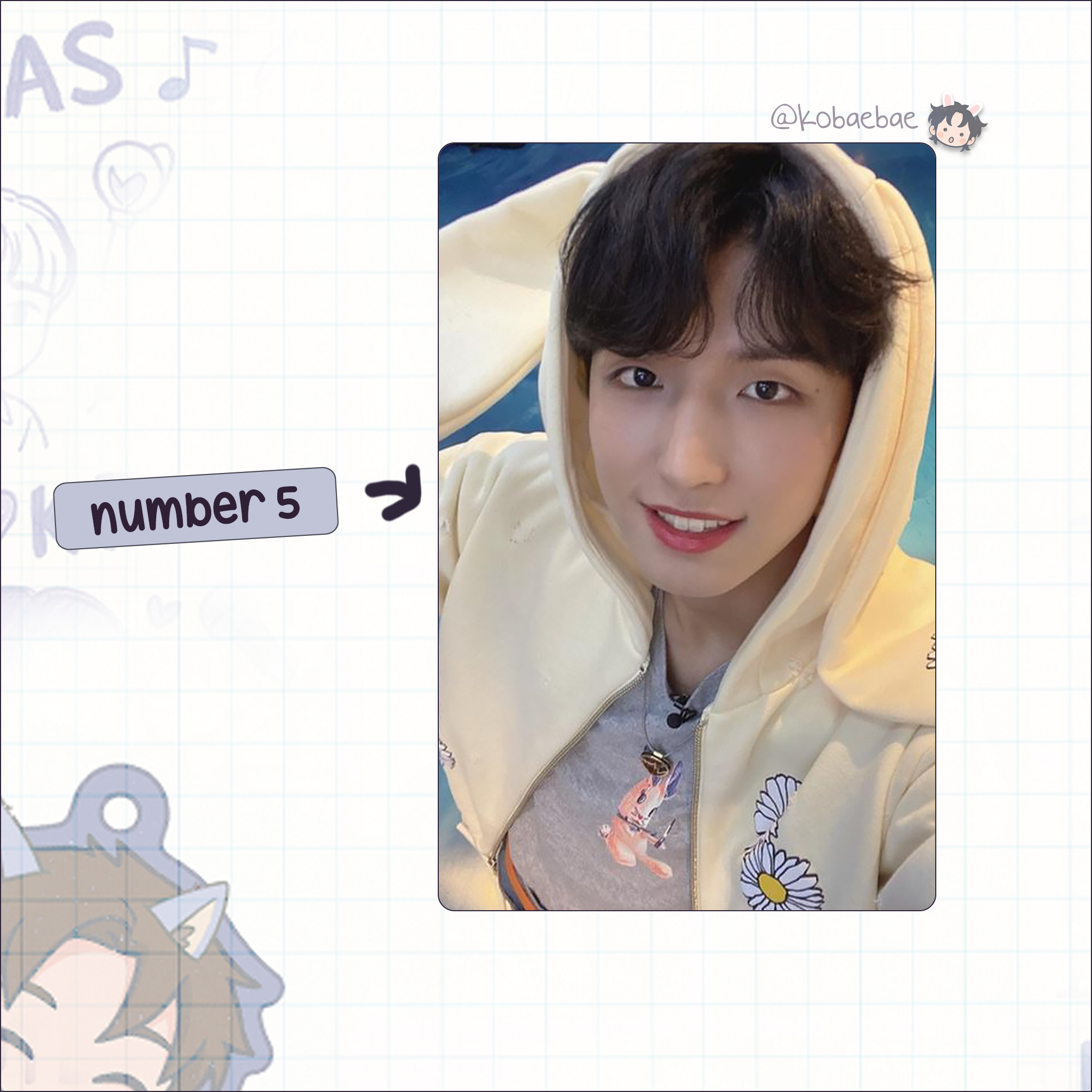 XHR - Junhan Handmade photocards kpop inspired - Bias set 2