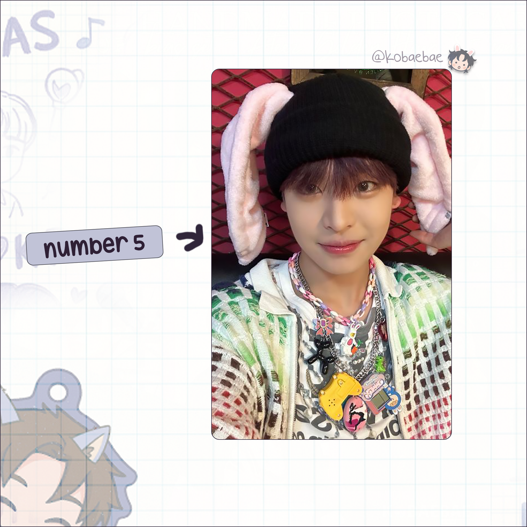 Xkrs - Yechan handmade photocards kpop inspired - Set 1