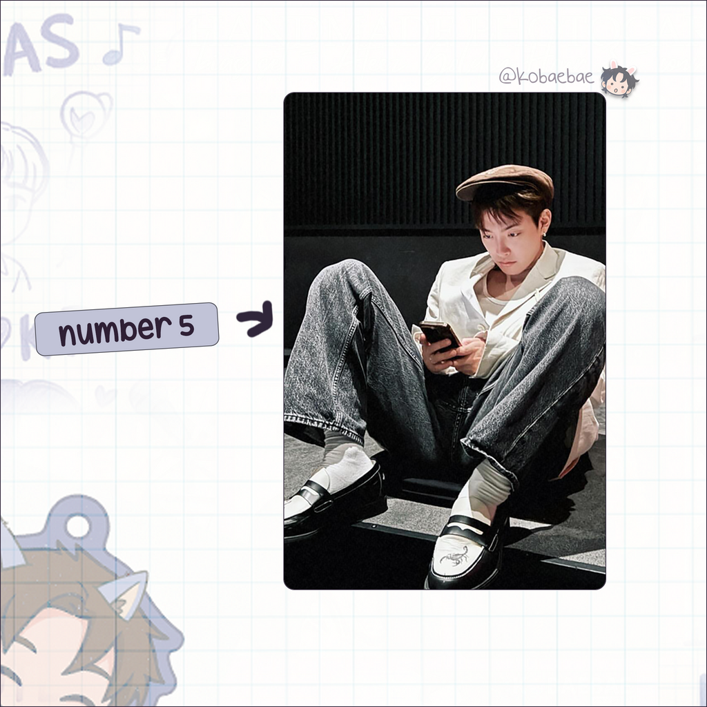 Ateez - Hongjoong handmade photocards kpop inspired - set 6