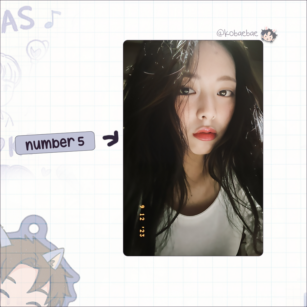 Itz - Yuna handmade photocards kpop inspired - Set 2