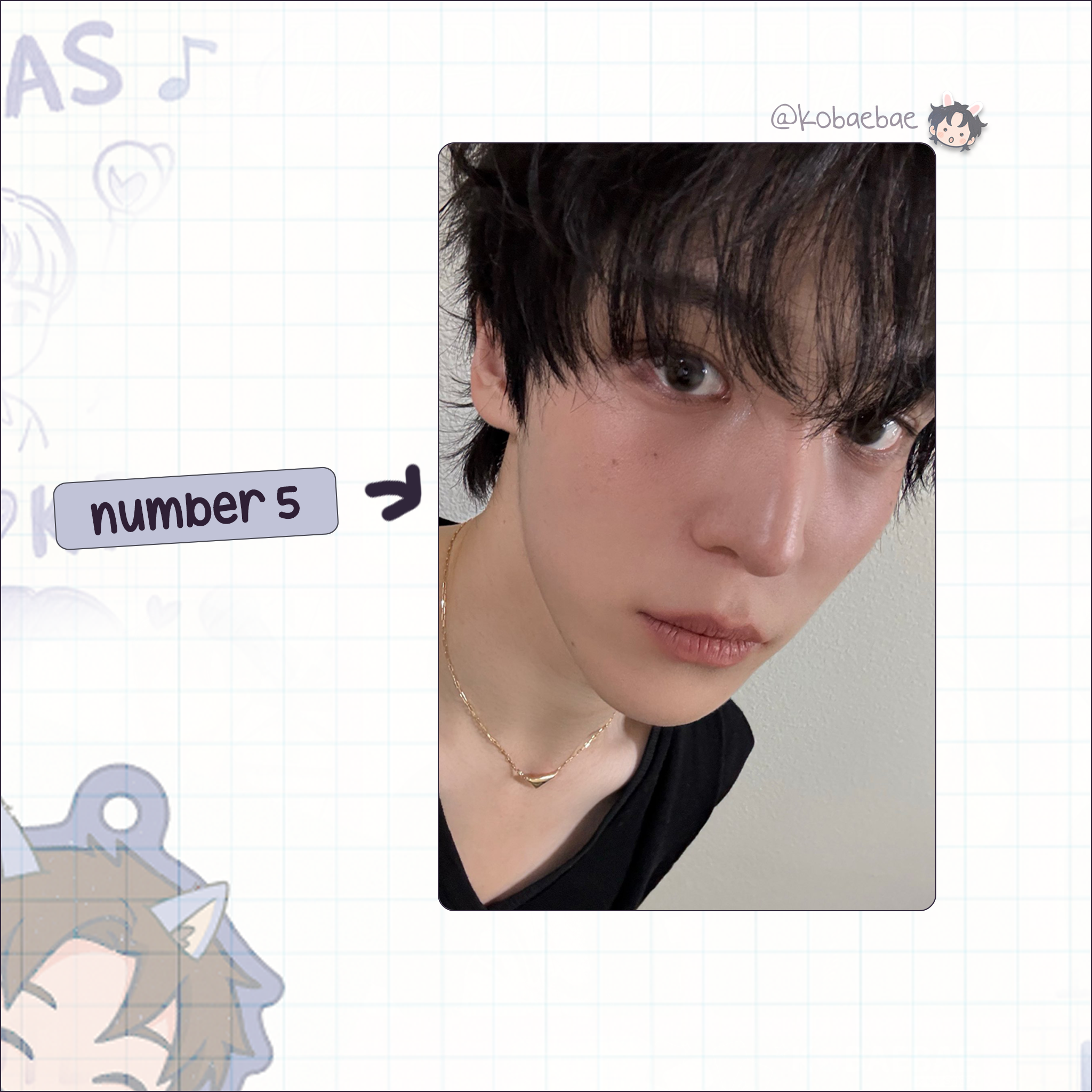 Atz - Yunho handmade photocards kpop inspired - Set 4