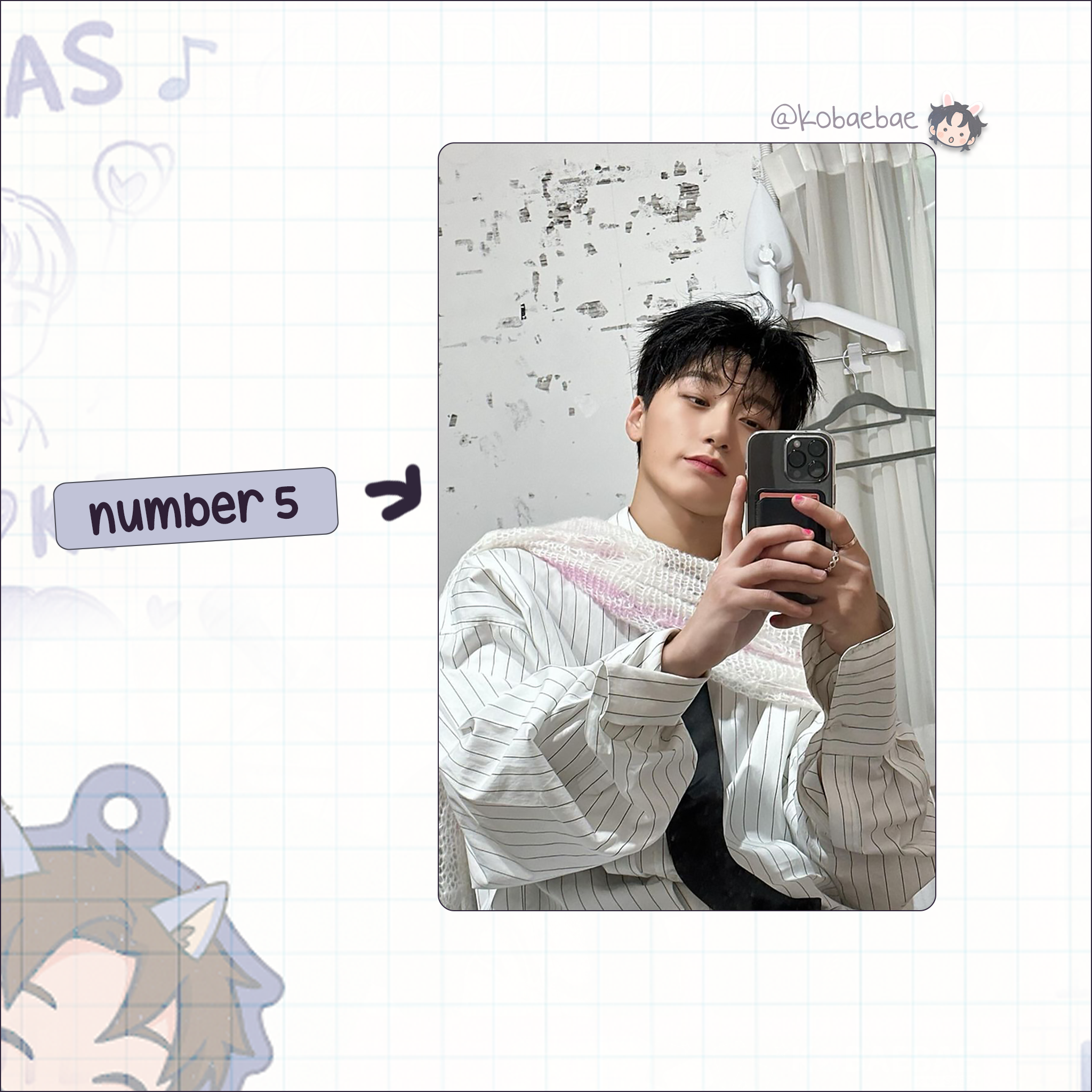 Atz - San handmade photocards kpop inspired - Set 4