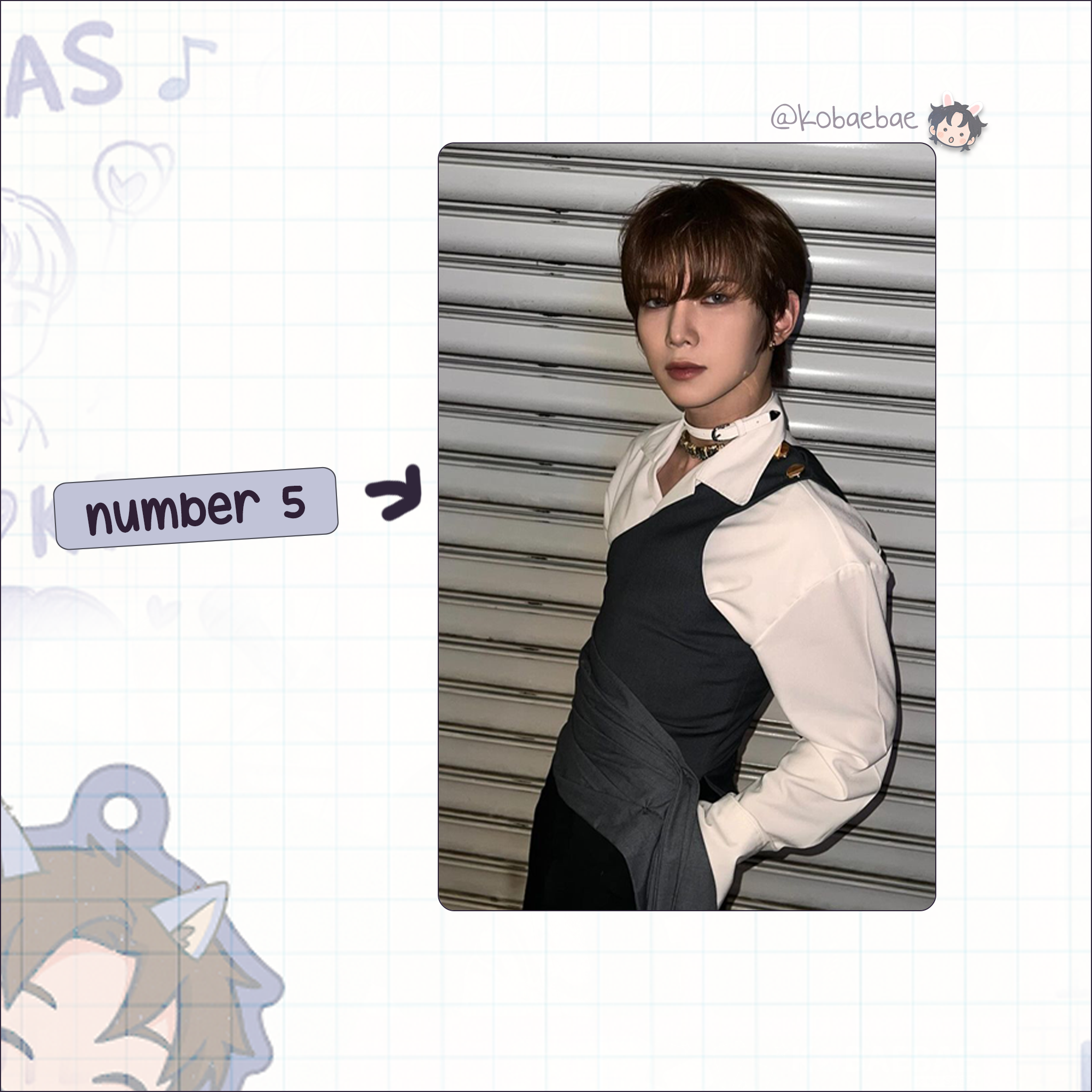 Atz - Yeosang handmade photocards kpop inspired - Set 5