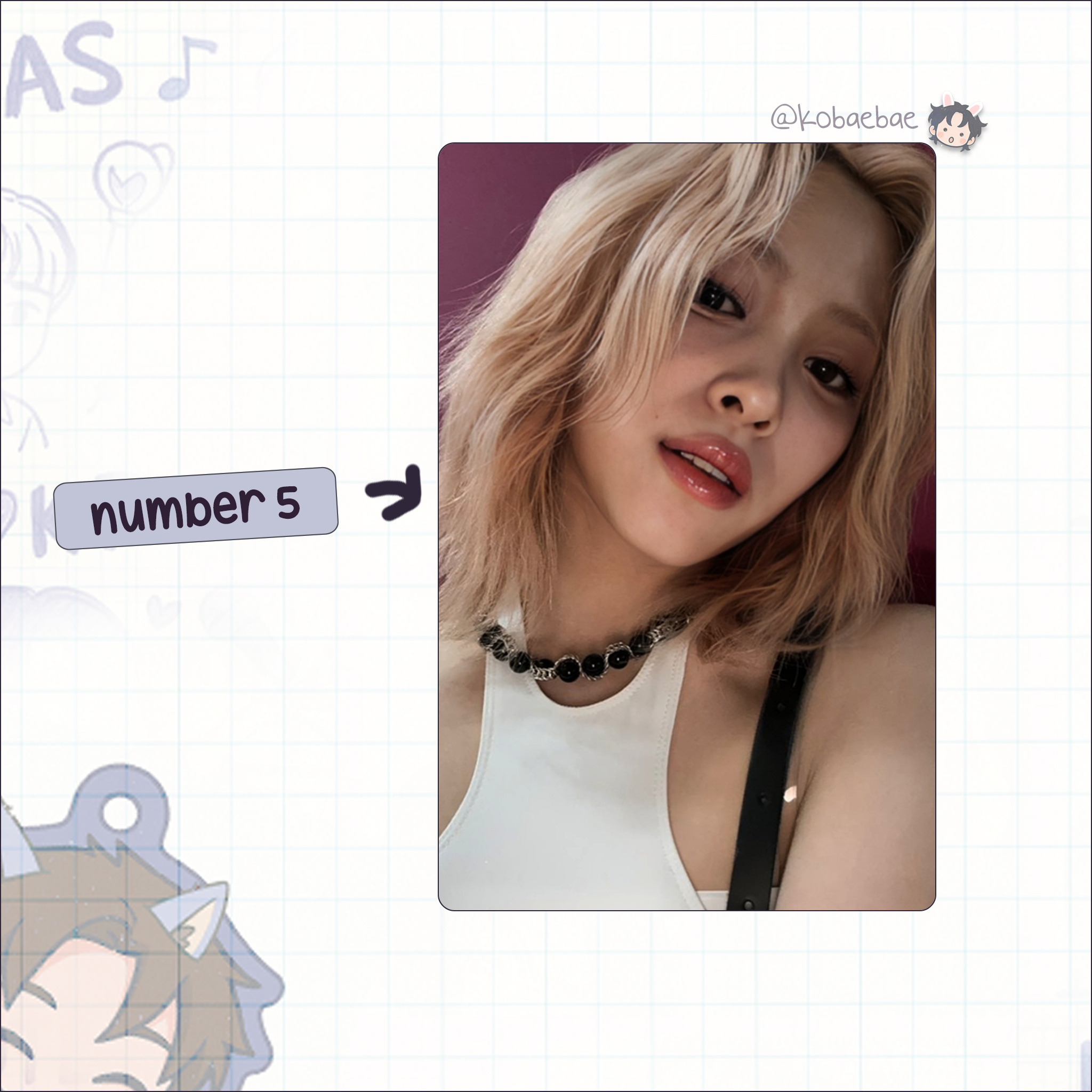 Itzy - Ryujin handmade photocards kpop inspired - Set 3
