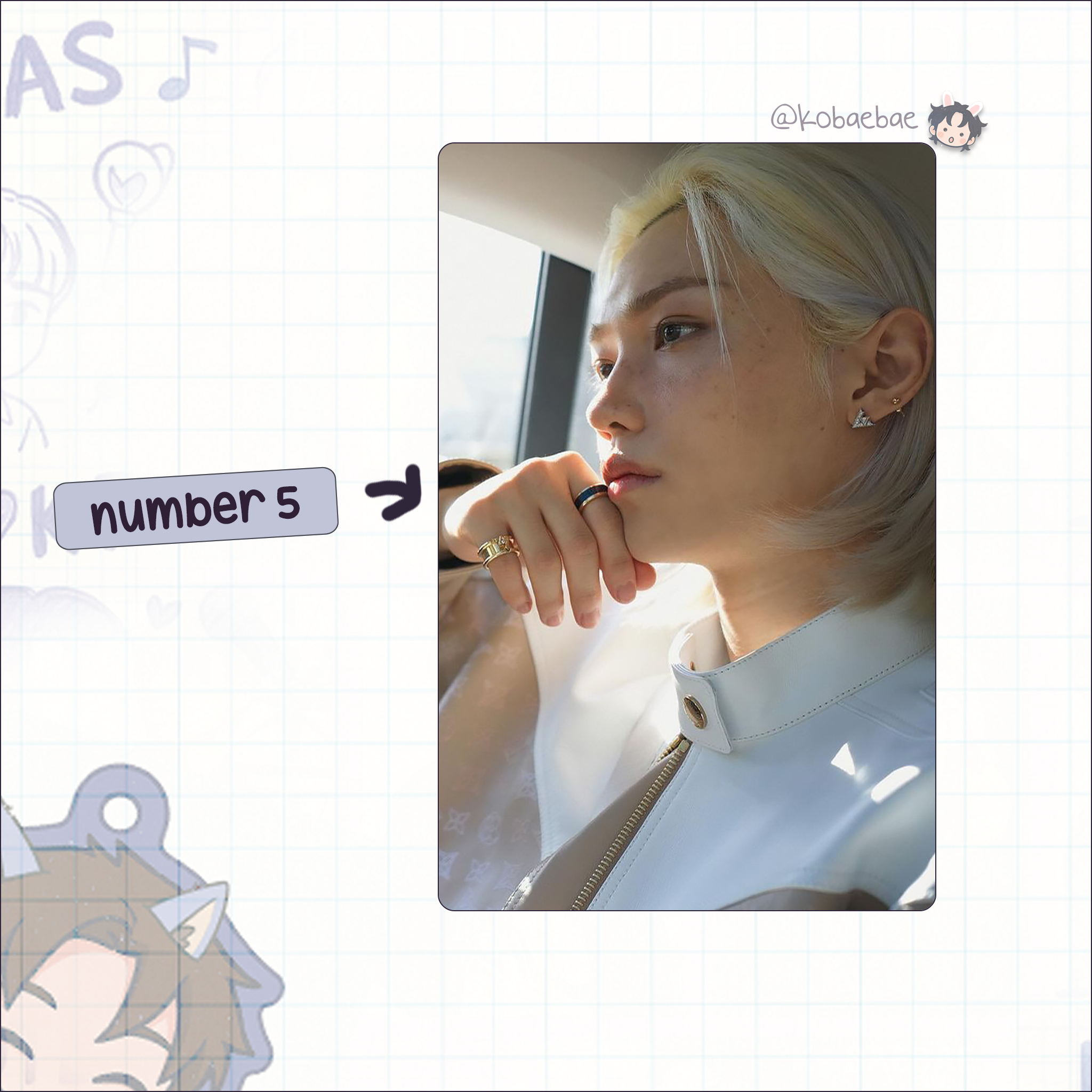 Skz (Stray Kids) - Felix handmade photocards kpop inspired - Set 9