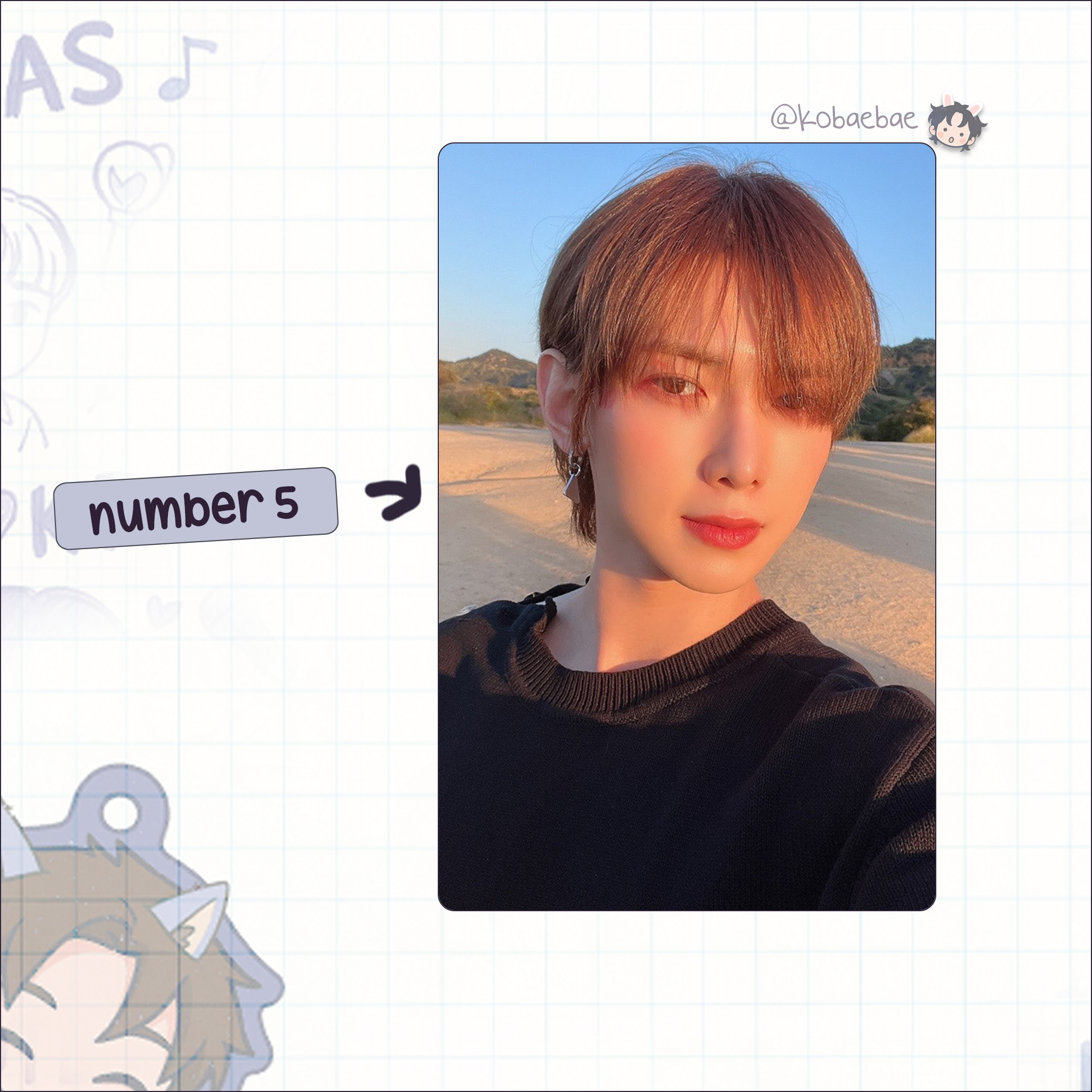 Atz - Yeosang handmade photocards kpop inspired - Set 4