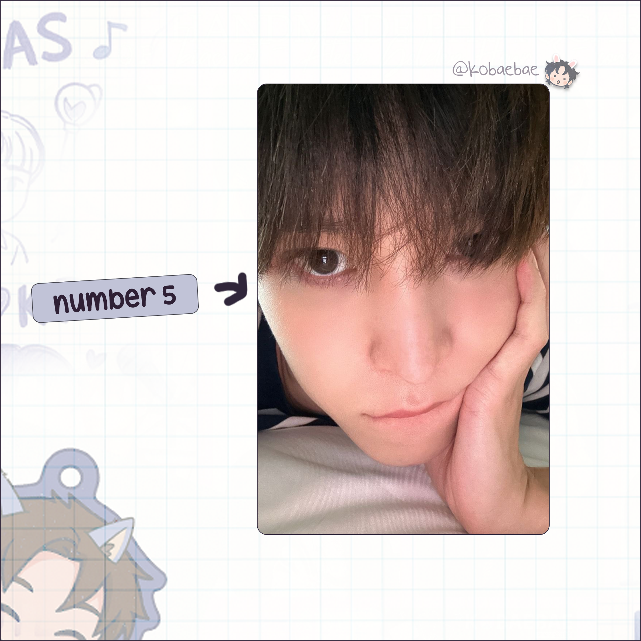 Atz - Yunho handmade photocards kpop inspired - Set 6