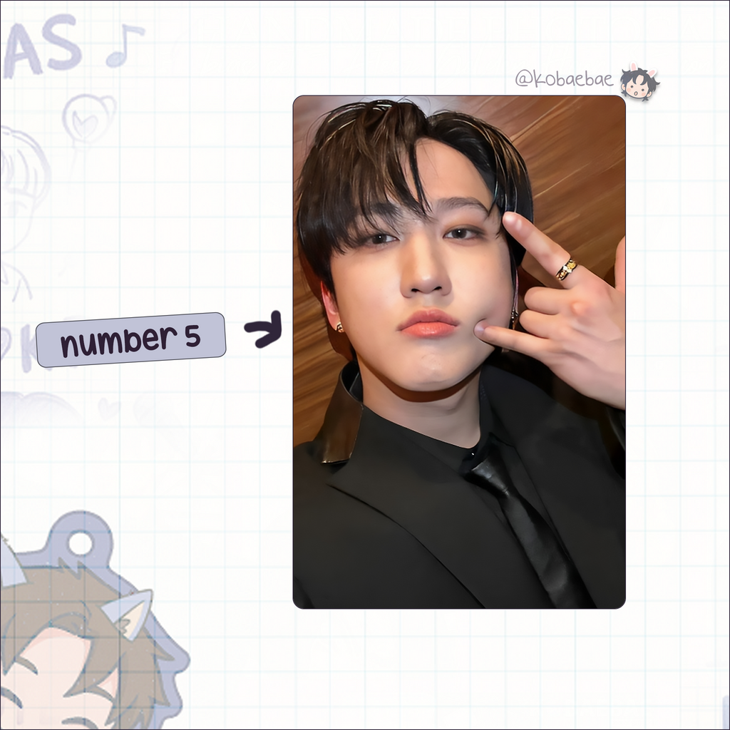 Stray Kids (Skz) - Bin Handmade photocards kpop inspired - Bias set 7