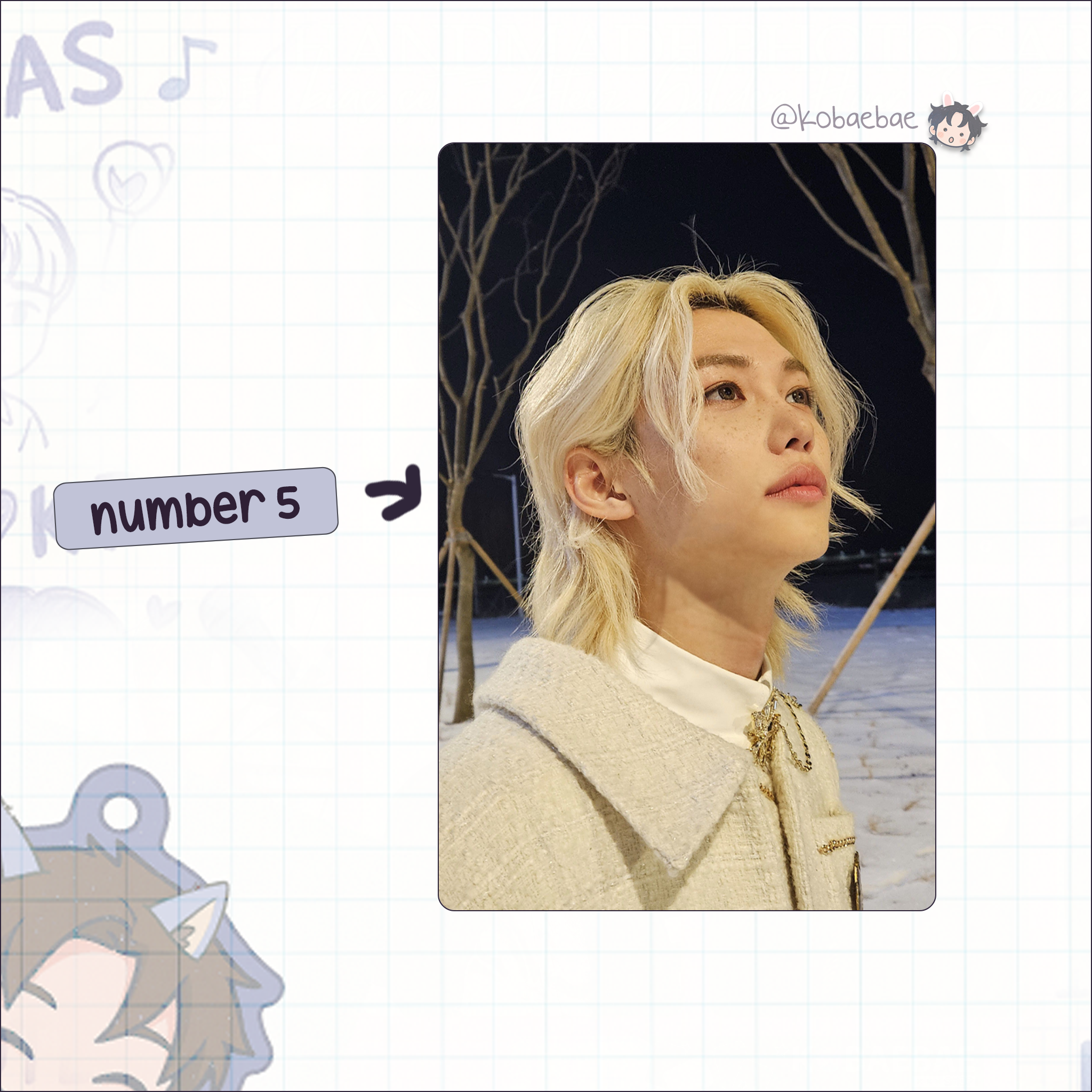 Skz (Stray Kids) - Felix handmade photocards kpop inspired - Set 8