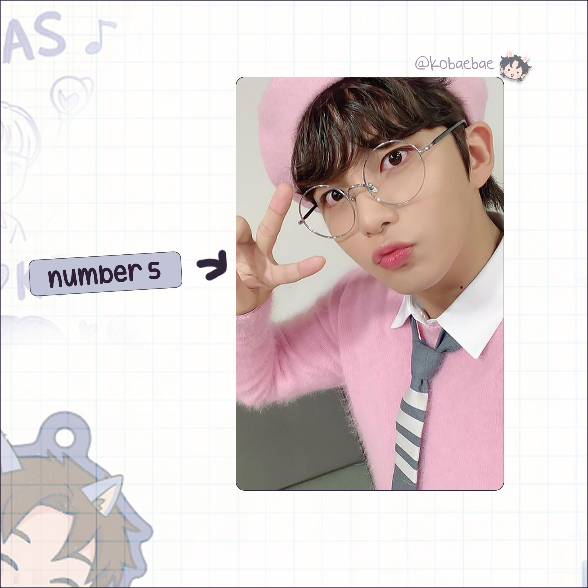 Atz - Jongho handmade photocards kpop inspired - Set 4