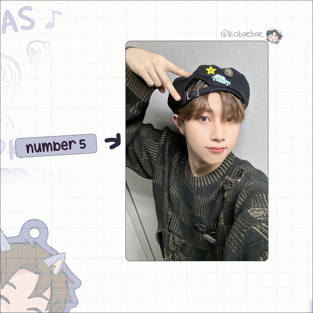 Xkrs - Hyunwoo handmade photocards kpop inspired - Set 1