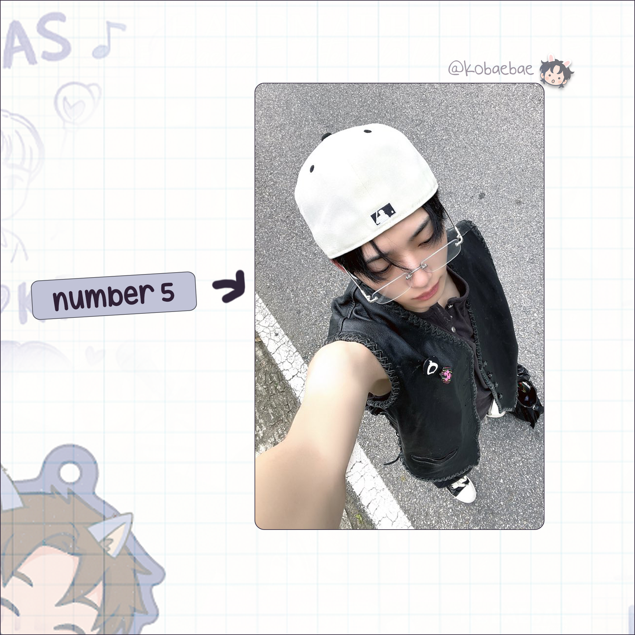 Xikers - Minjae handmade photocards kpop inspired - Set 2