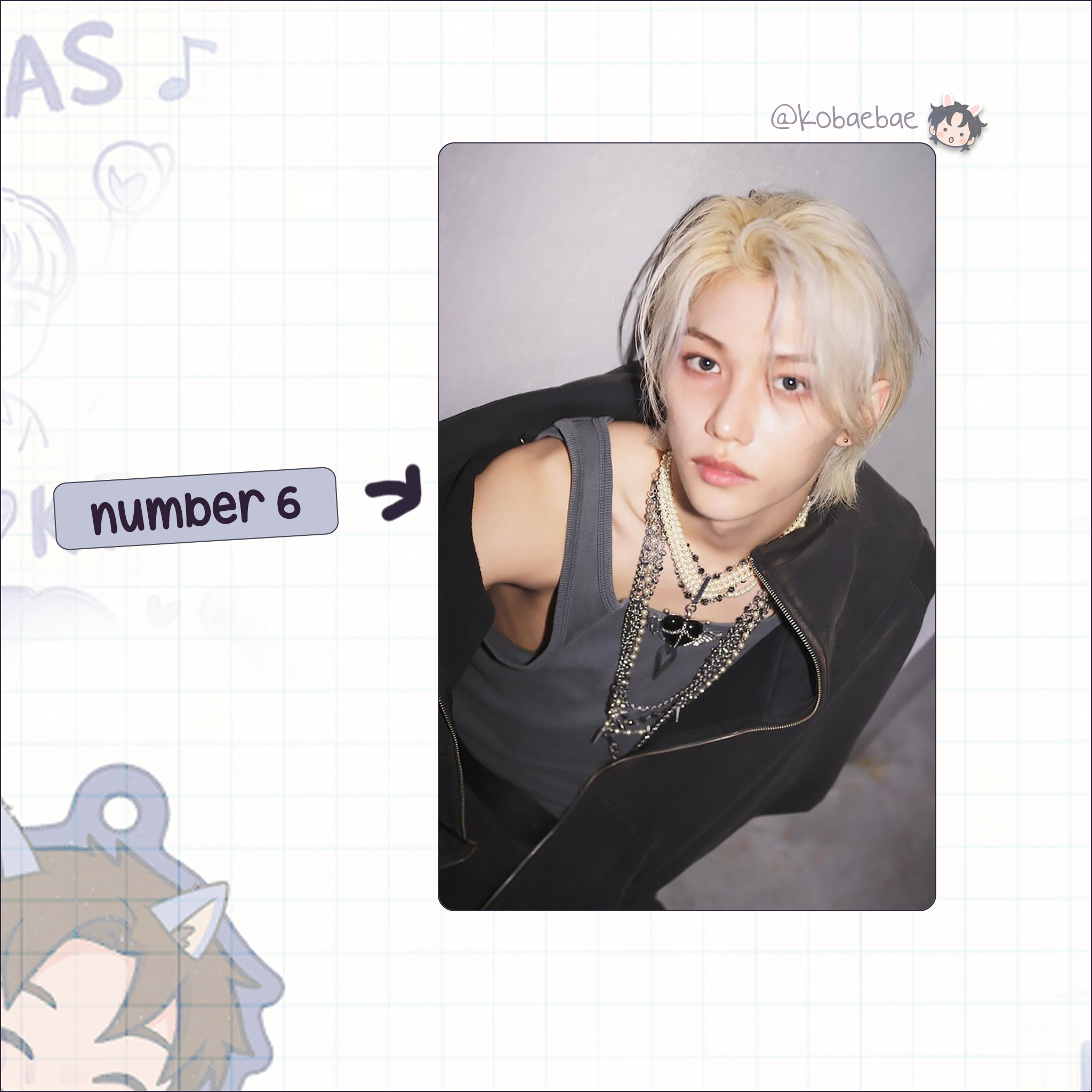 Stray Kids (Skz) - Lix Handmade photocards kpop inspired - Bias set 7