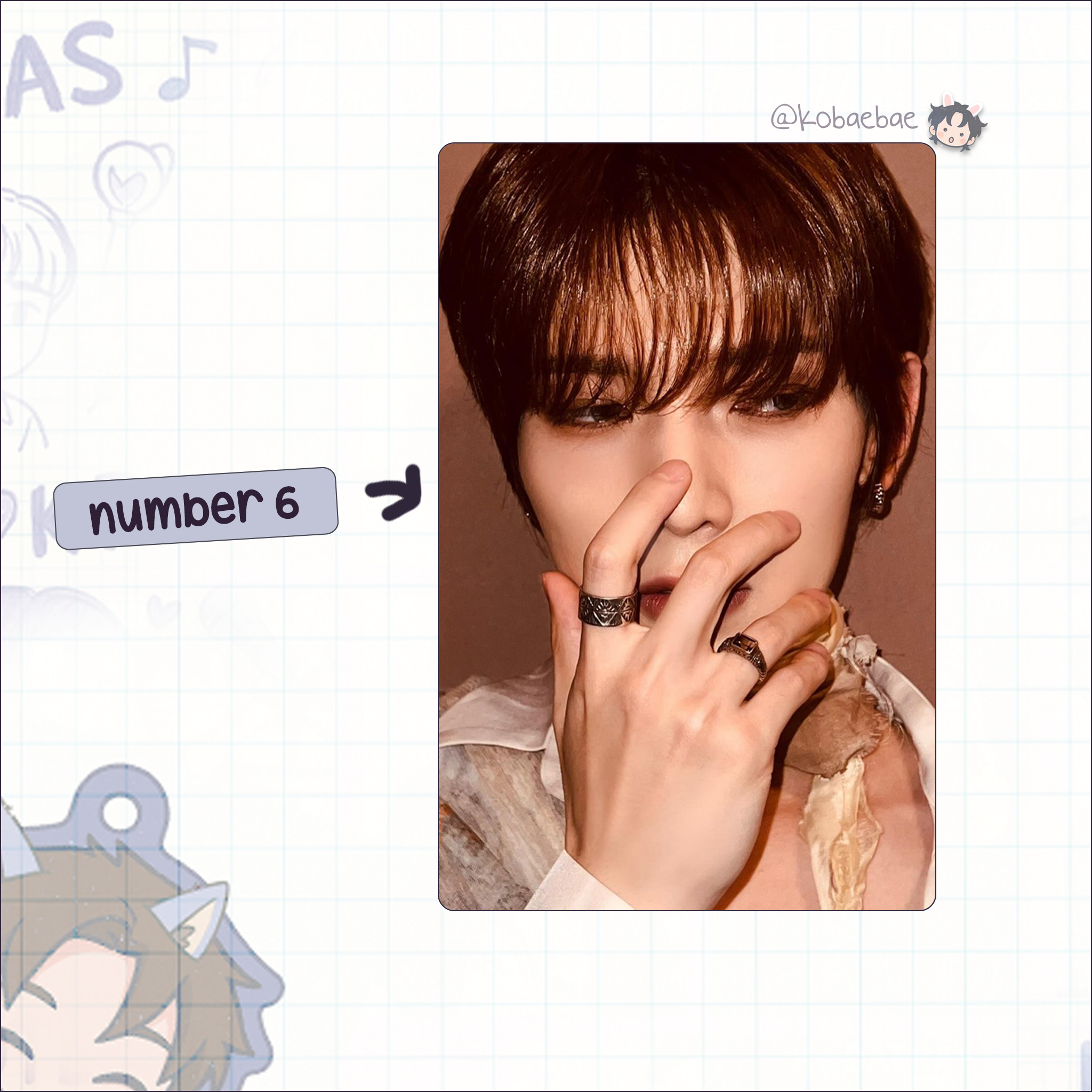 Atz - Yeosang handmade photocards kpop inspired - Set 4