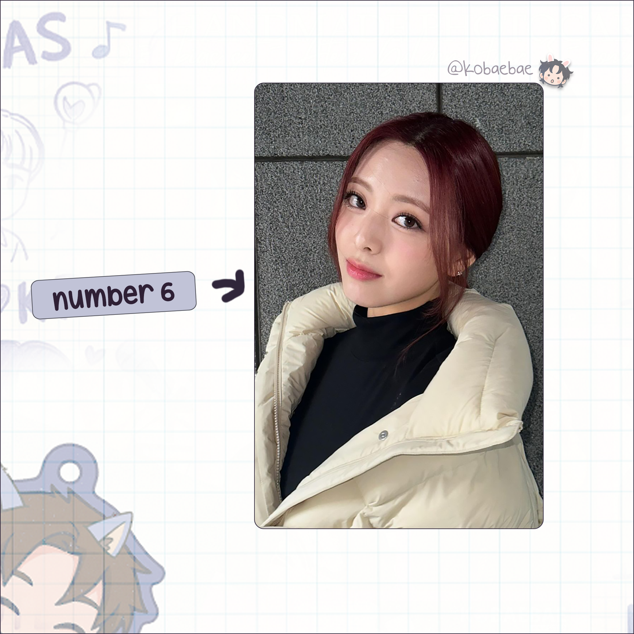 Itz - Yuna handmade photocards kpop inspired - Set 2