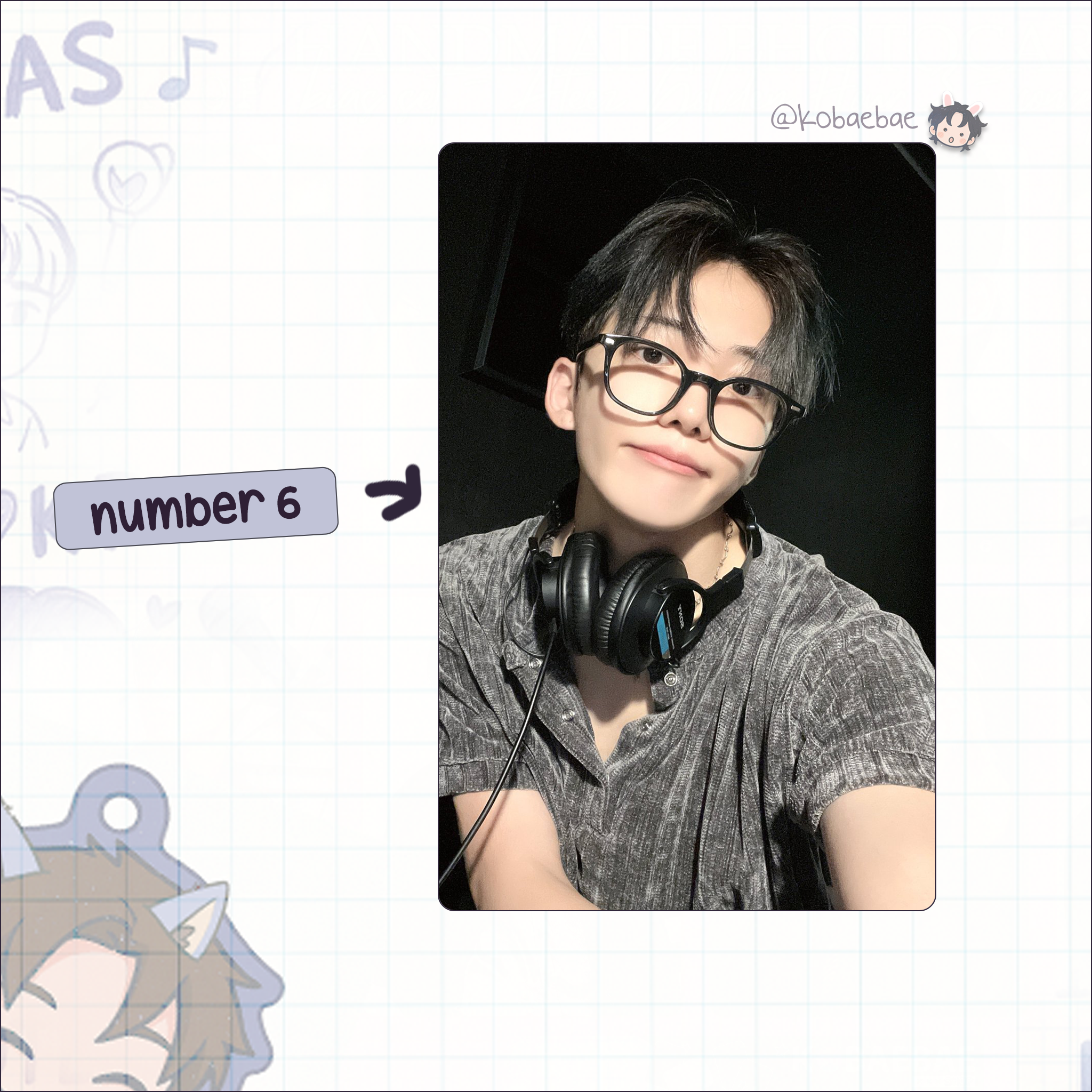 Xikers - Minjae handmade photocards kpop inspired - Set 2