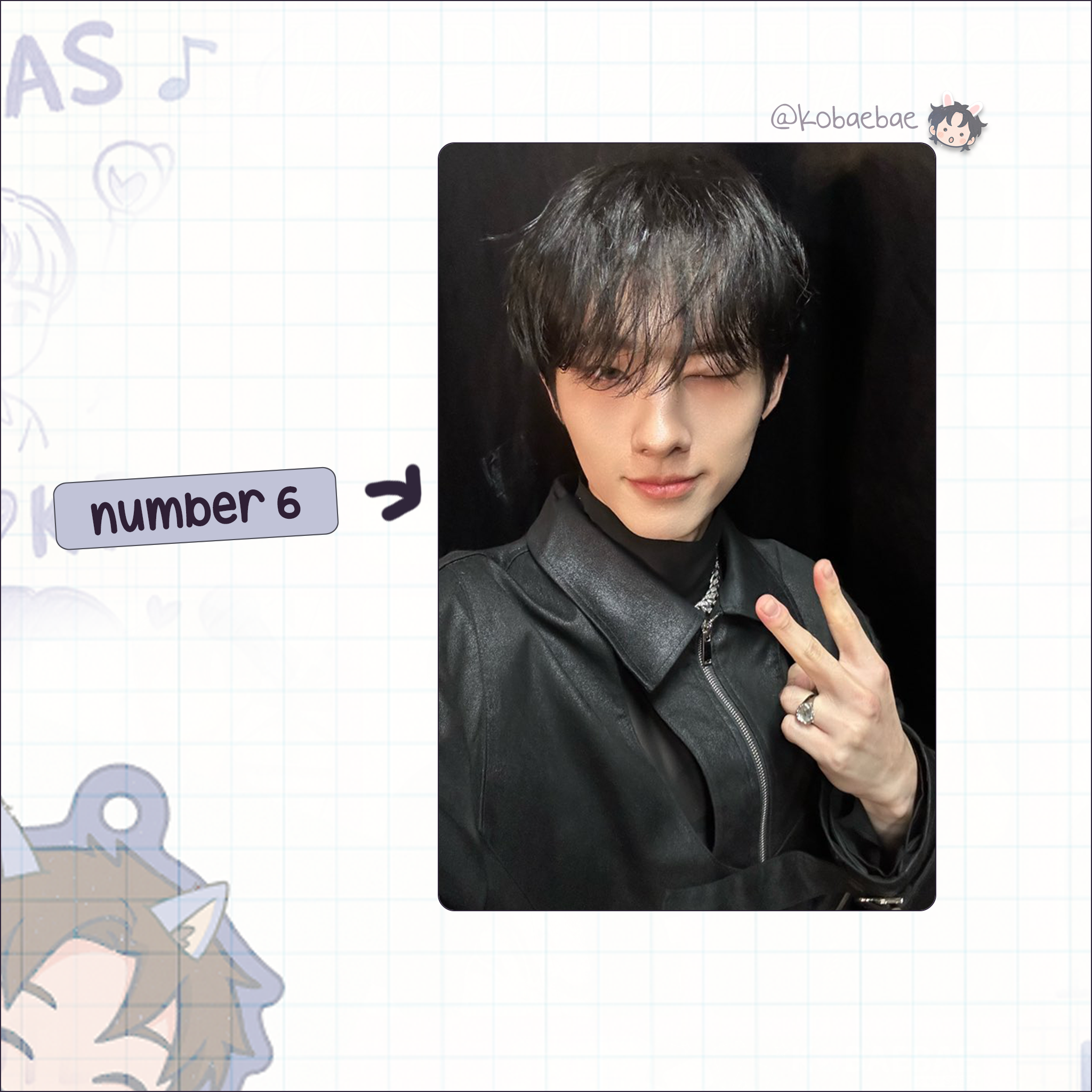 P1harmony - Jiung handmade photocards kpop inspired - Set 3