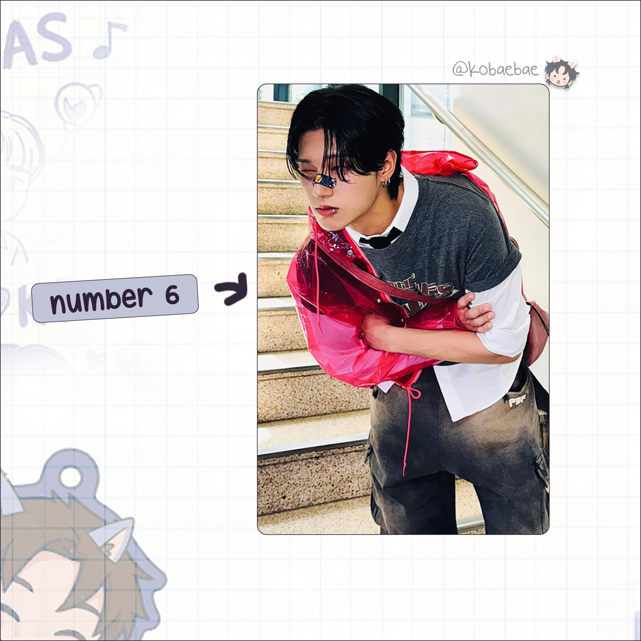 Atz - Wooyoung handmade photocards kpop inspired - Set 5