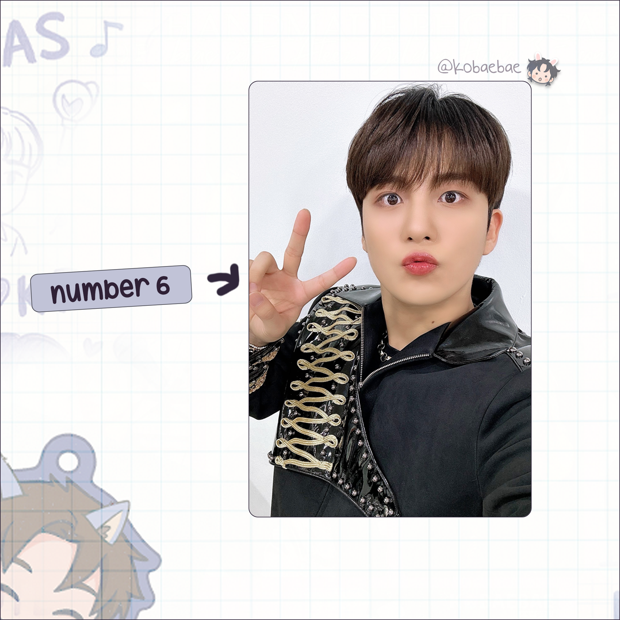 Atz - Jongho handmade photocards kpop inspired - Set 4