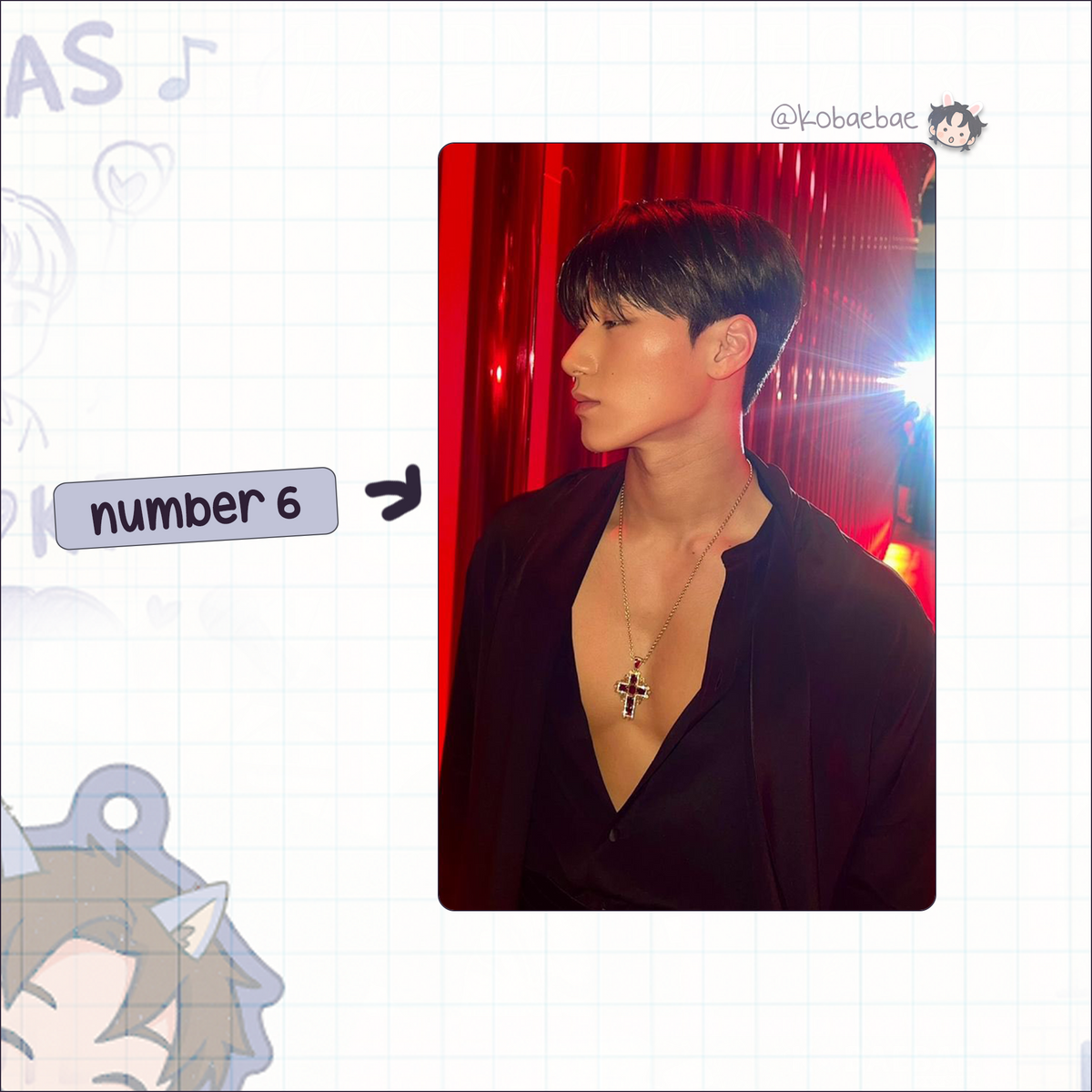 Ateez - San handmade photocards kpop inspired - set 6