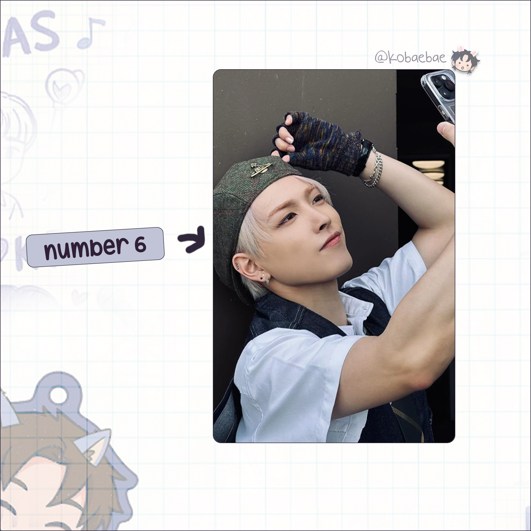 Atz - Hongjoong handmade photocards kpop inspired - Set 5