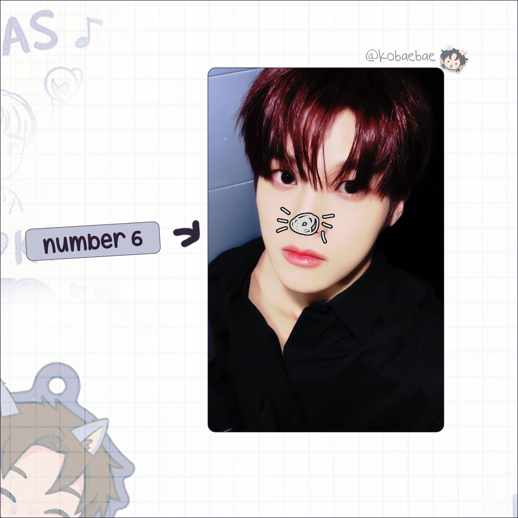Xikers - Junmin handmade photocards kpop inspired - Set 2