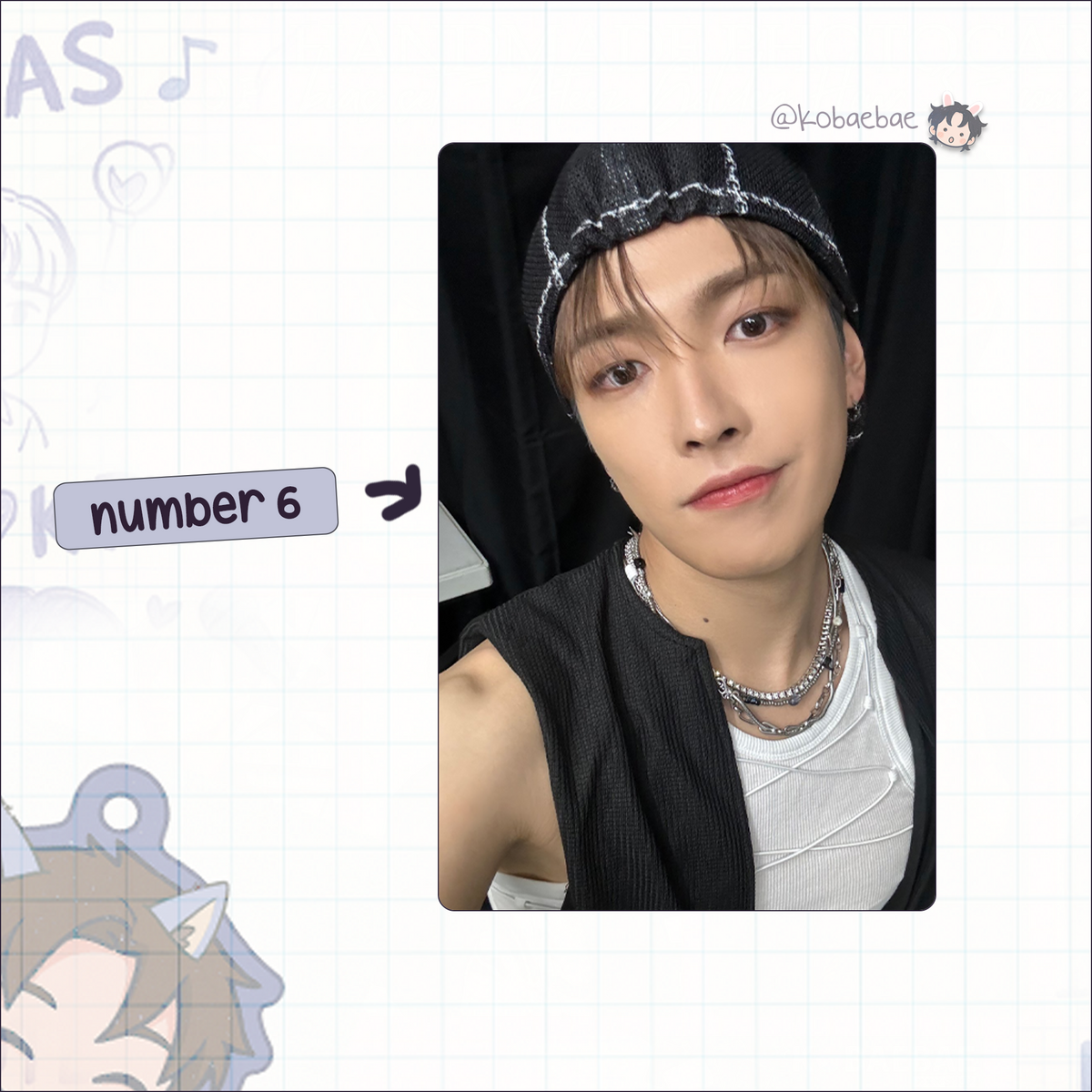Ateez - Hongjoong handmade photocards kpop inspired - set 6
