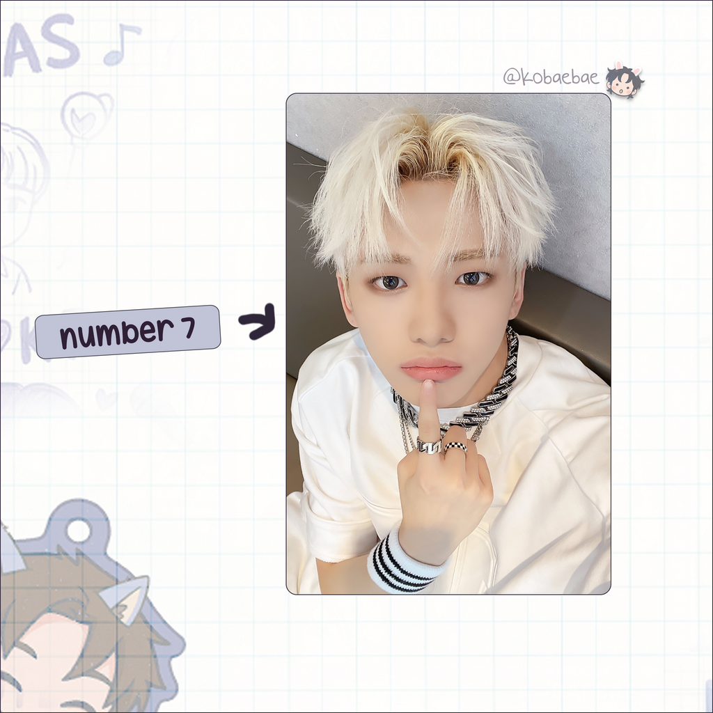 Xkrs - Minjae handmade photocards kpop inspired - Set 1