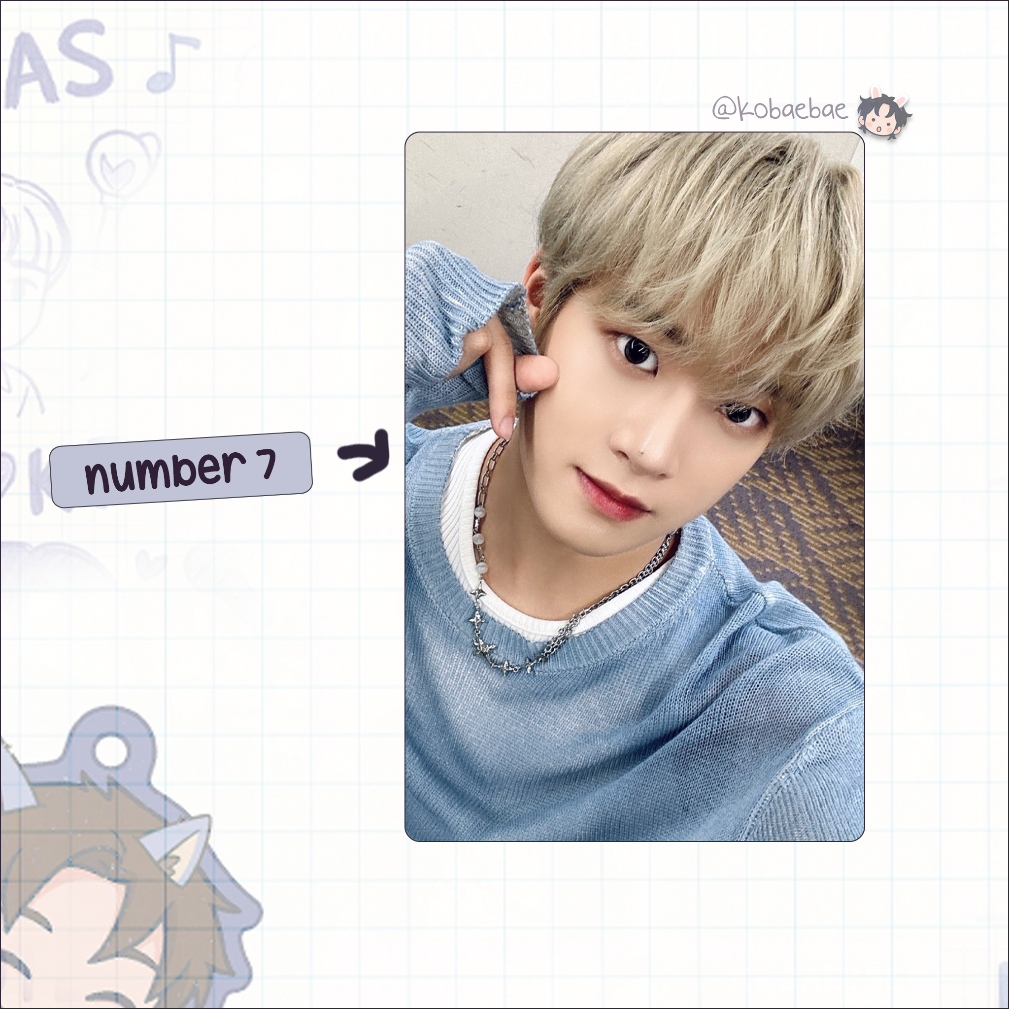 Xkrs - Junmin handmade photocards kpop inspired - Set 1