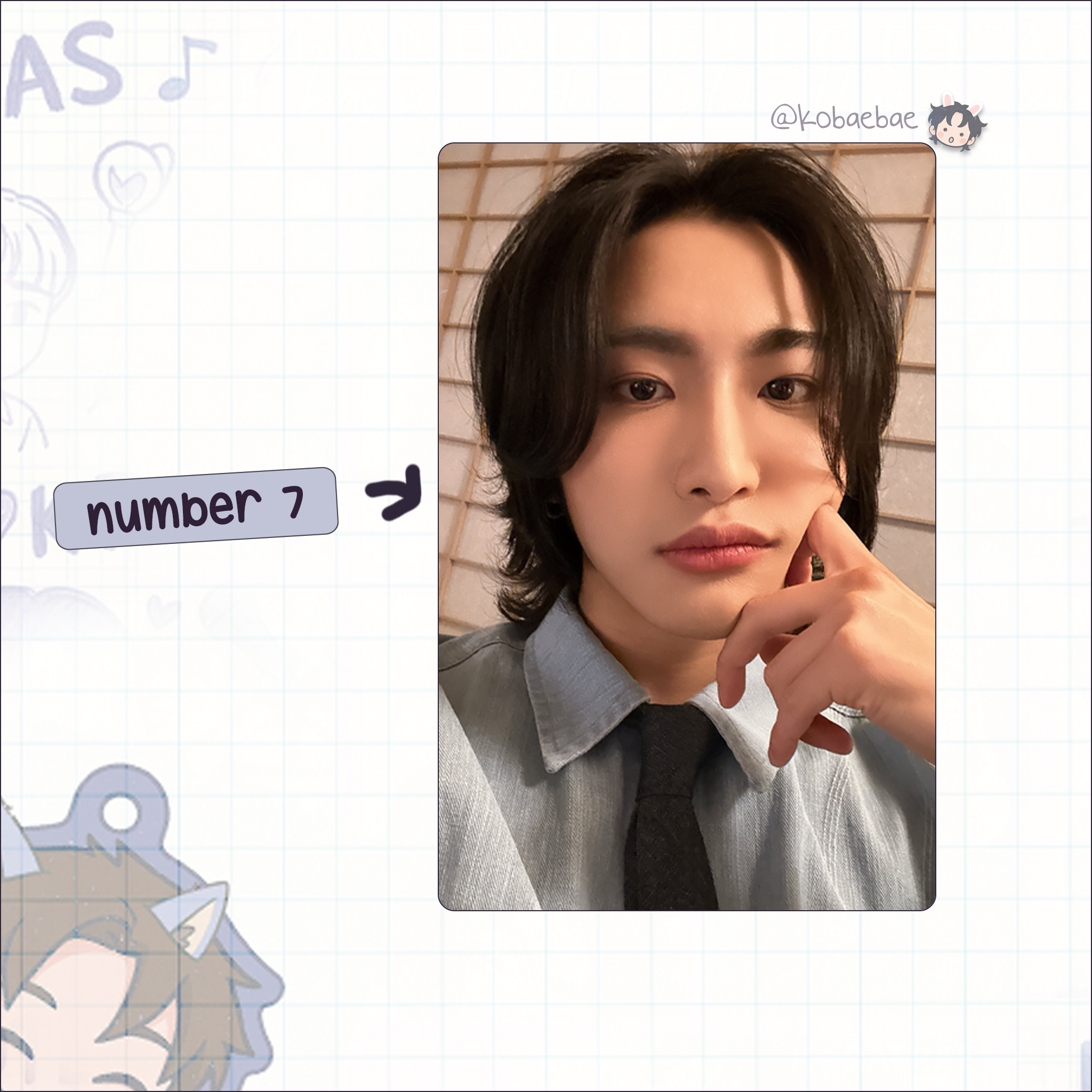 Atz - Seonghwa handmade photocards kpop inspired - Set 5
