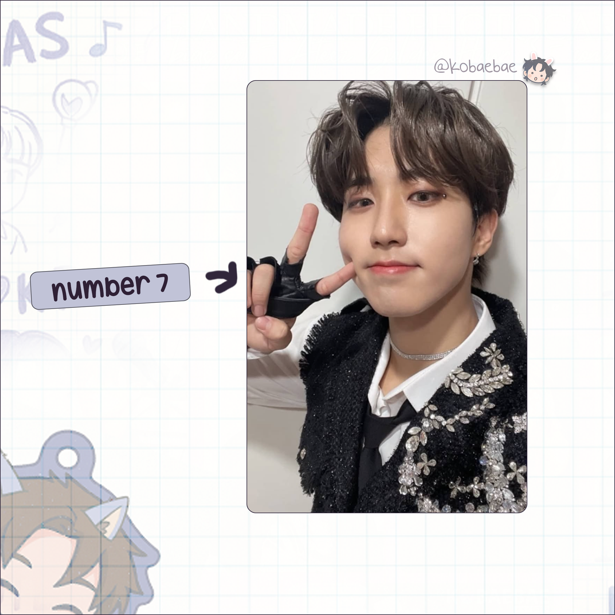 Skz (Stray Kids) - Han handmade photocards kpop inspired - Set 6