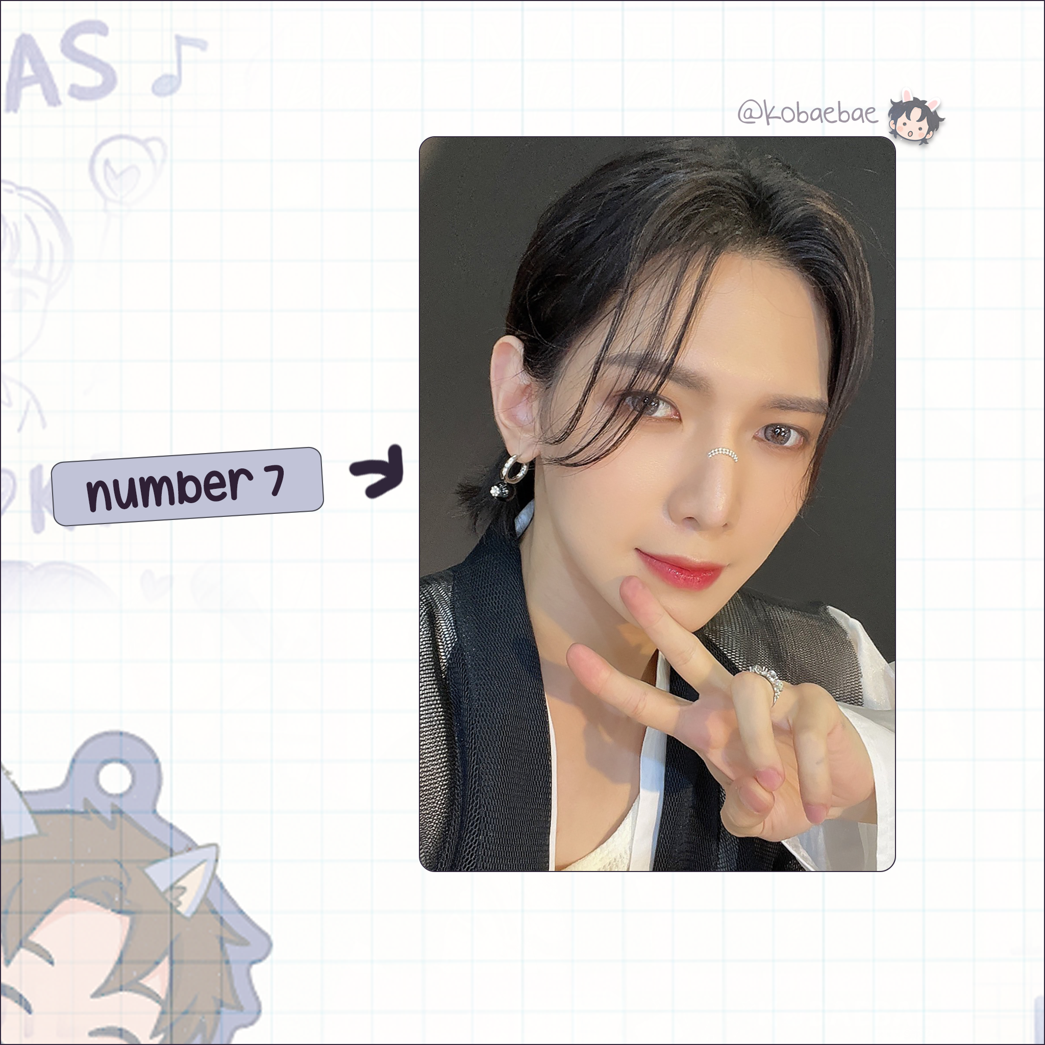 Atz - Yeosang handmade photocards kpop inspired - Set 4