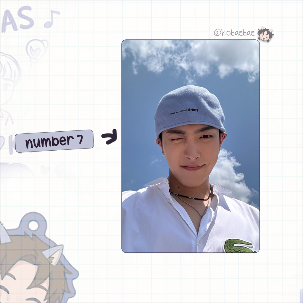 Ateez - Hongjoong handmade photocards kpop inspired - set 6