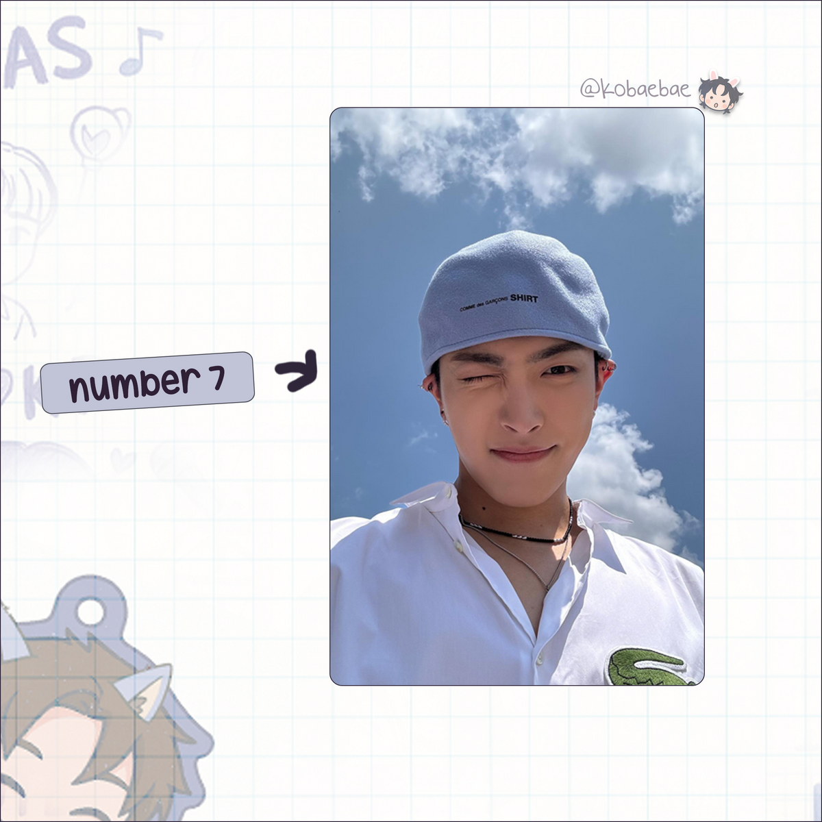 Ateez - Hongjoong handmade photocards kpop inspired - set 6