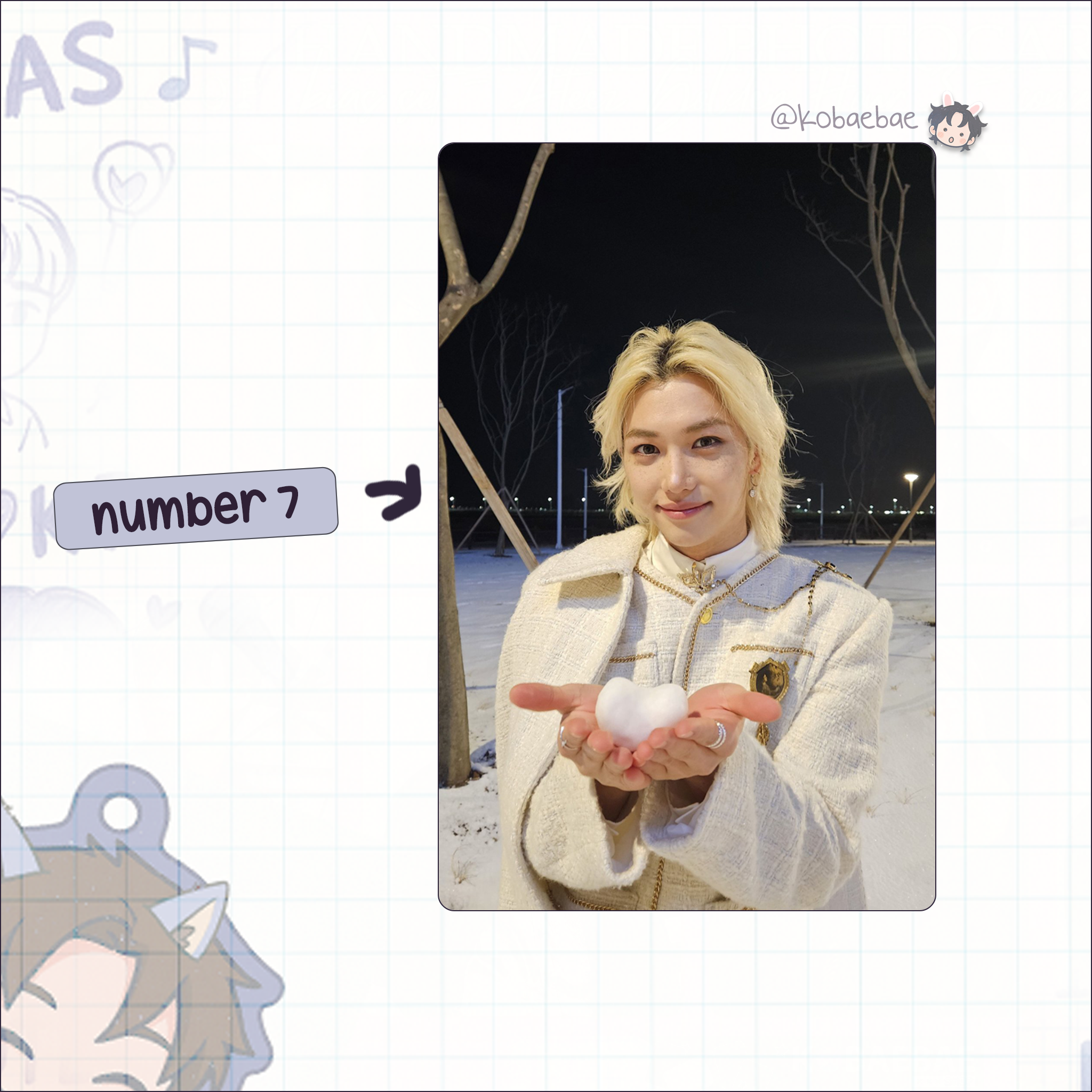 Stray Kids (Skz) - Lix Handmade photocards kpop inspired - Bias set 7