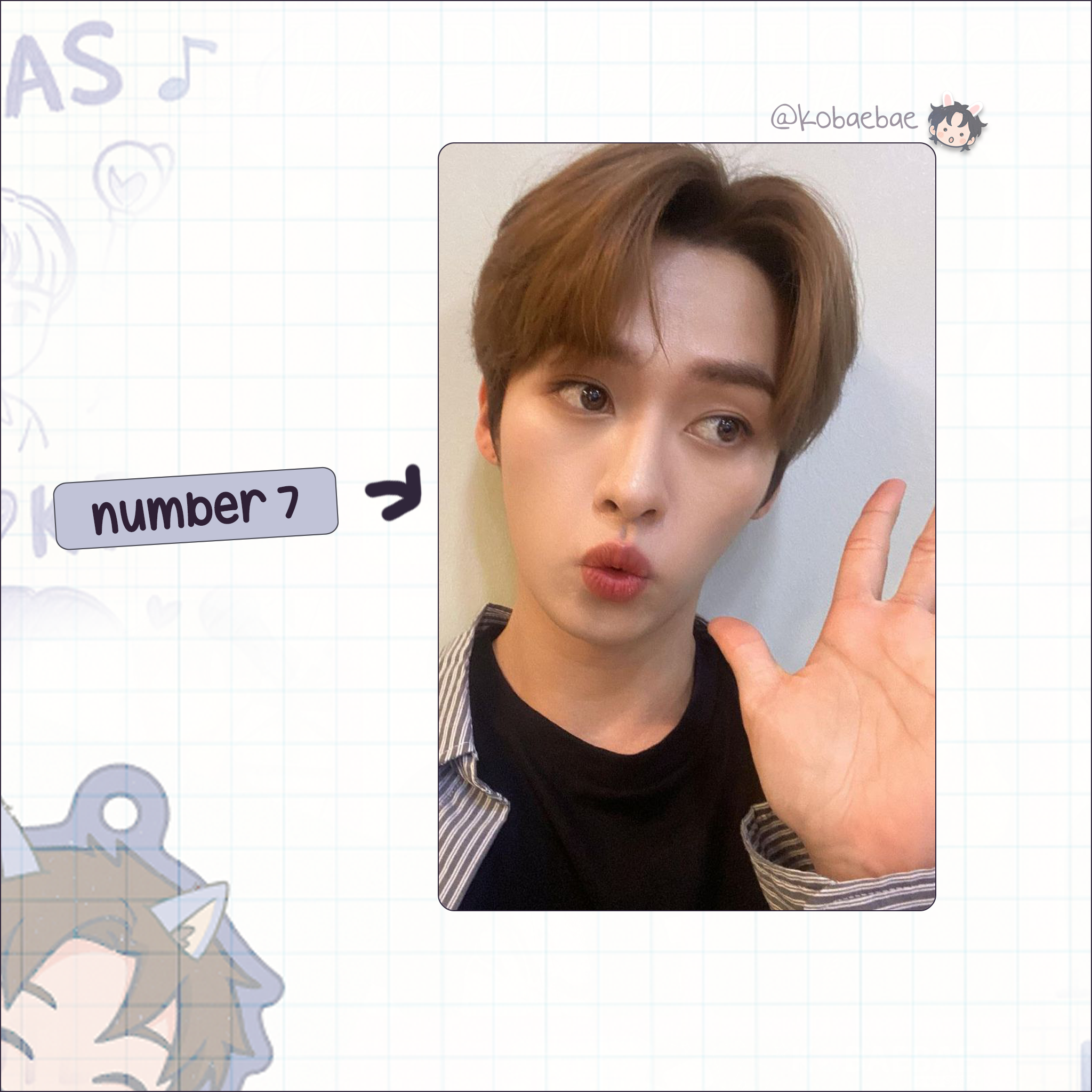Skz (Stray Kids) - Lino handmade photocards kpop inspired - Set 6
