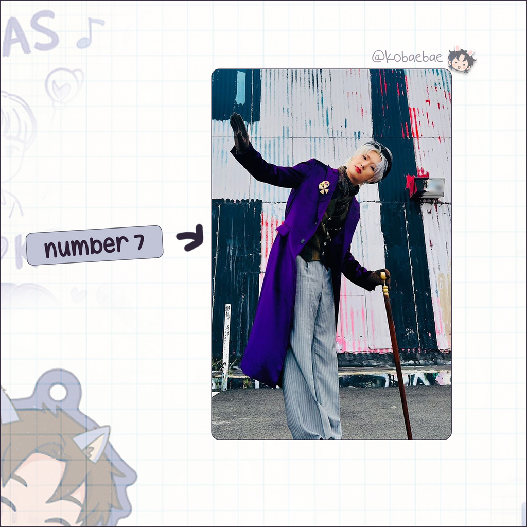 Ateez - Mingi handmade photocards kpop inspired - set 6