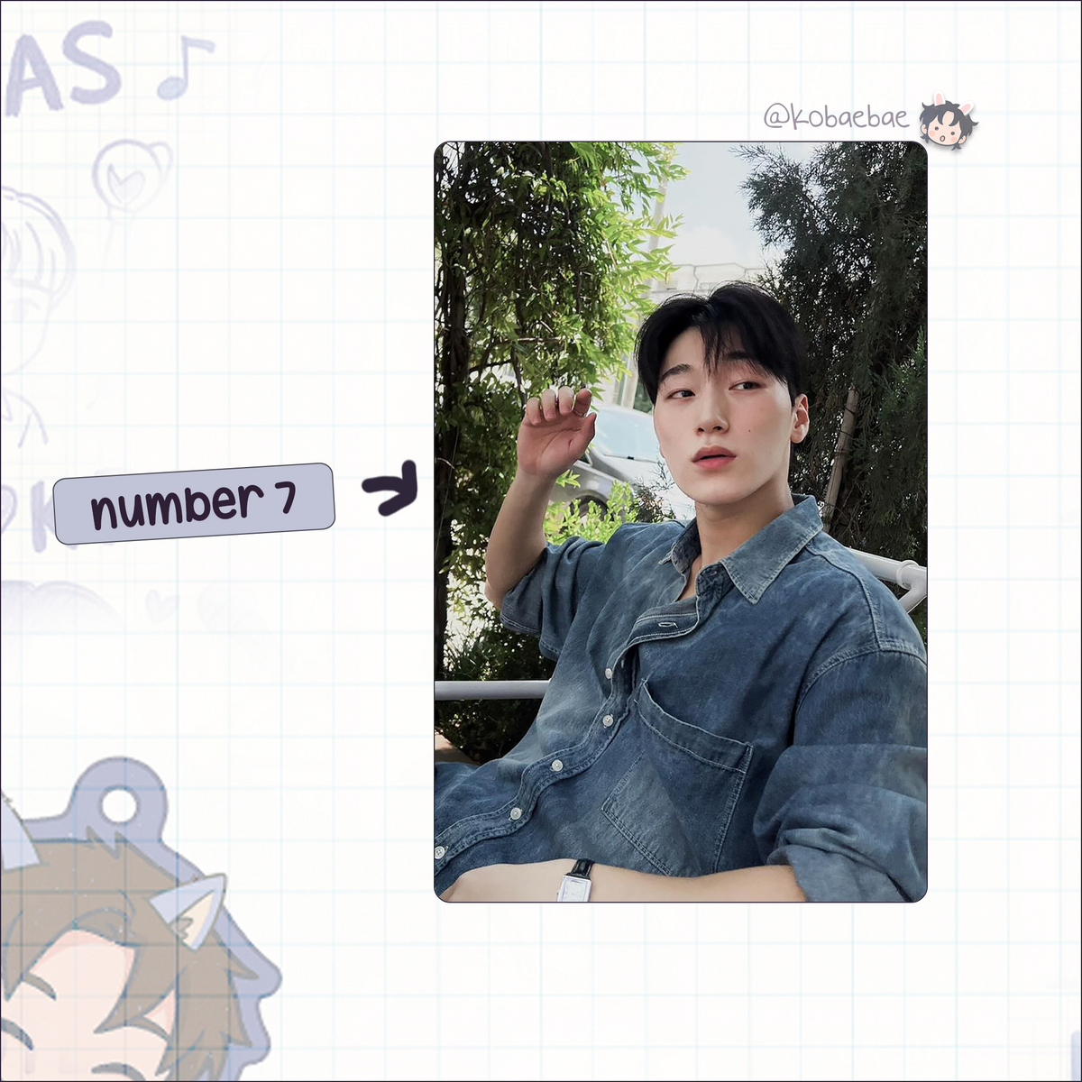 Ateez - San handmade photocards kpop inspired - set 6