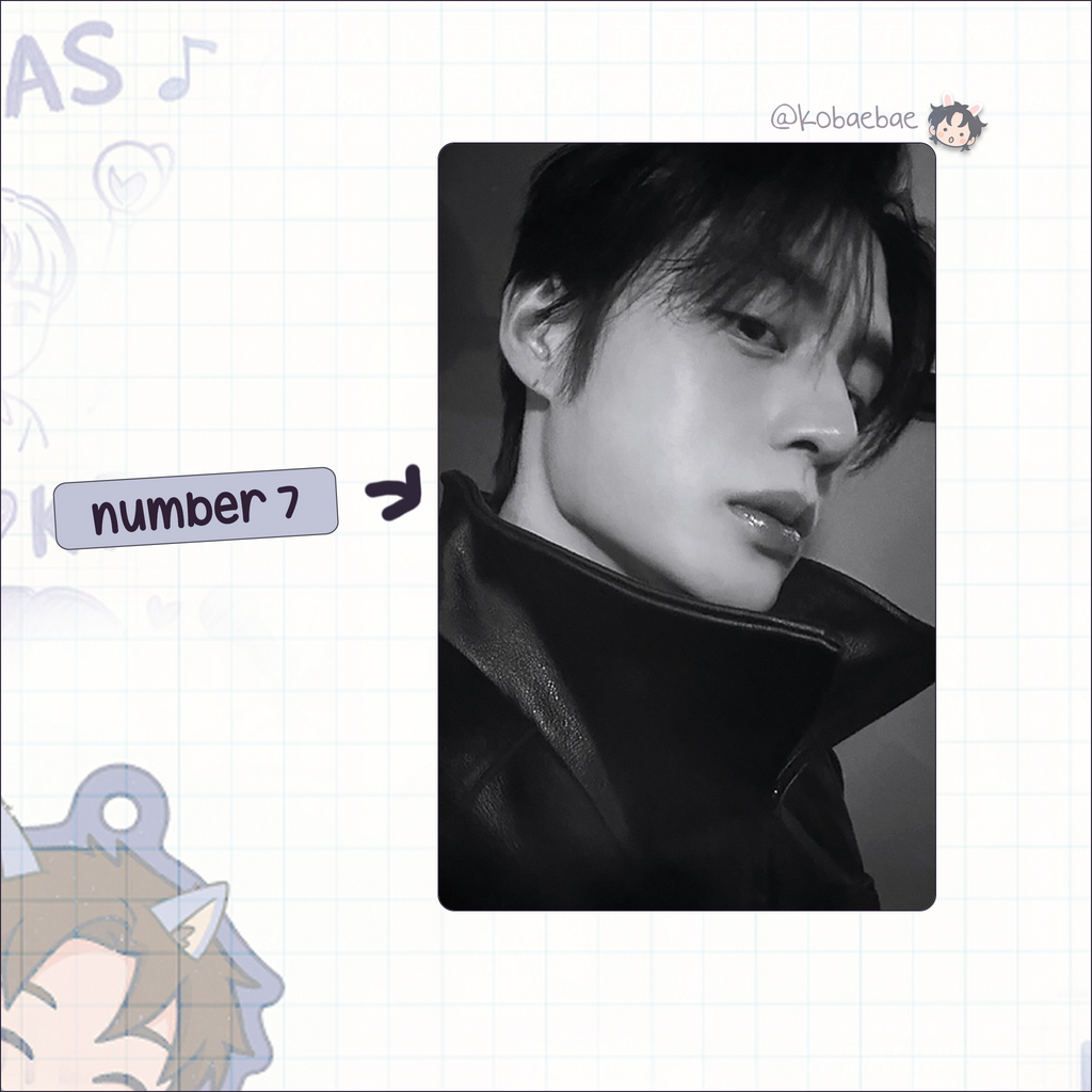 Zb1 - Jiwoong handmade photocards kpop inspired - Set 3