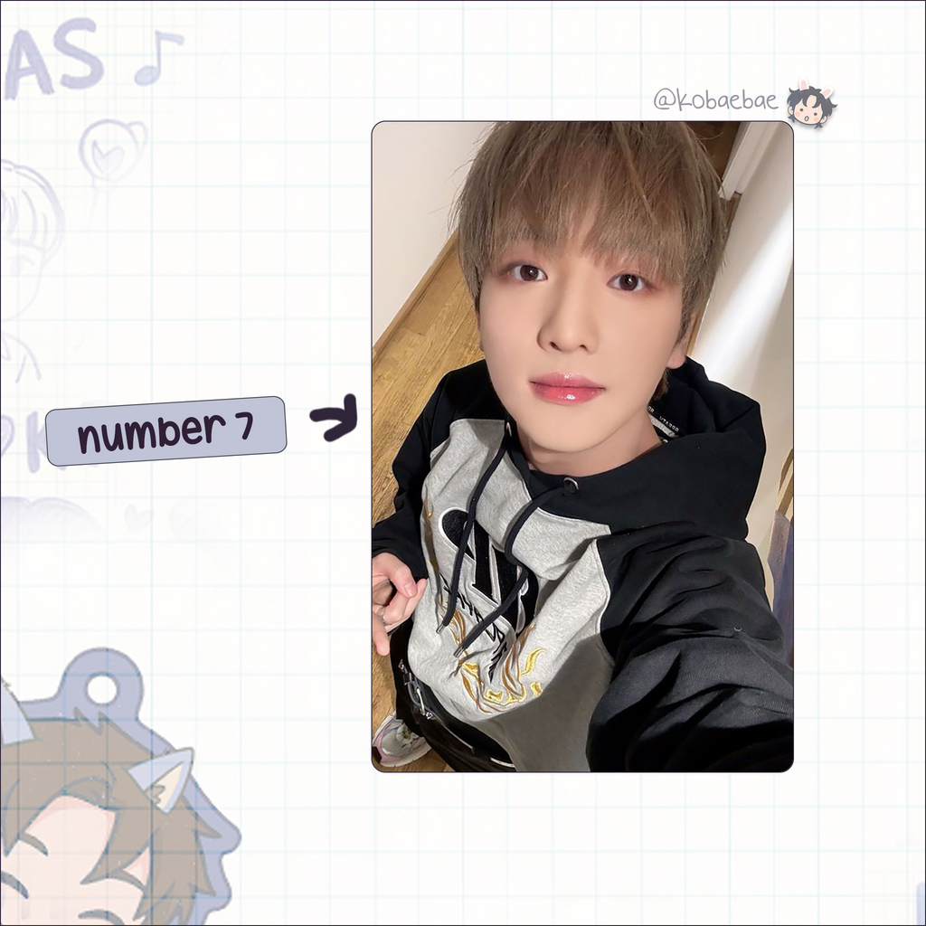 Xkrs - Yujun handmade photocards kpop inspired - Set 1