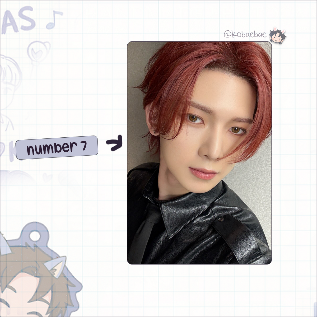 Ateez - Yeosang handmade photocards kpop inspired - set 6
