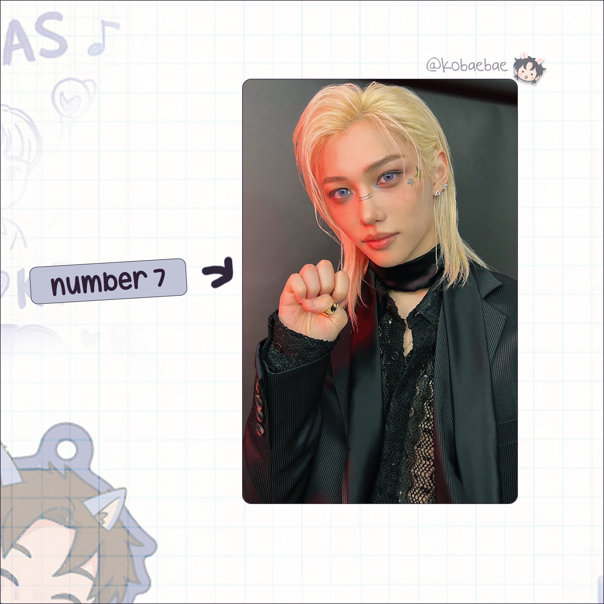 Skz (Stray Kids) - Felix handmade photocards kpop inspired - Set 9