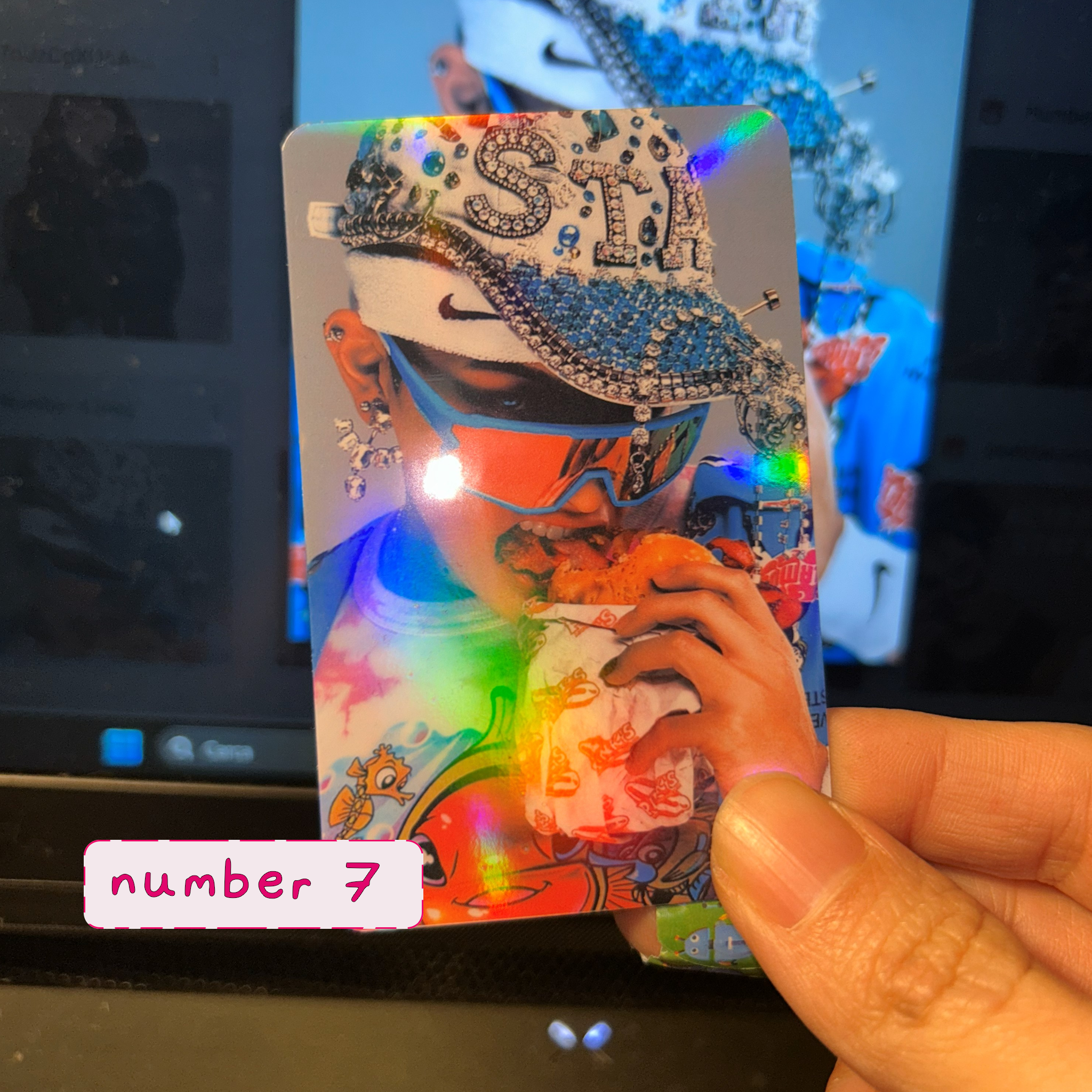 Atz - Rainbow holo Handmade photocards kpop inspired - holographic Bias Set 2
