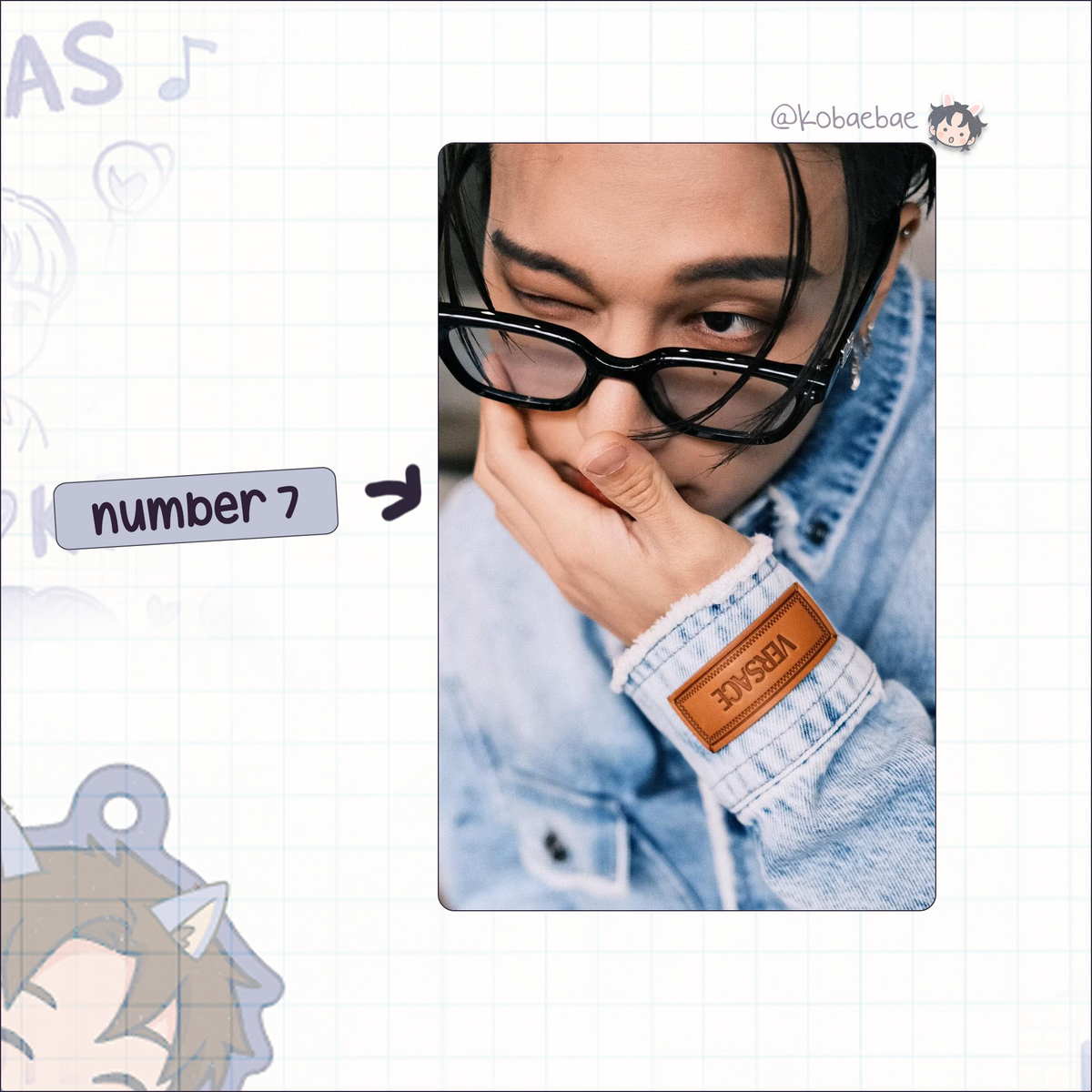 Ateez - Wooyoung handmade photocards kpop inspired - set 6