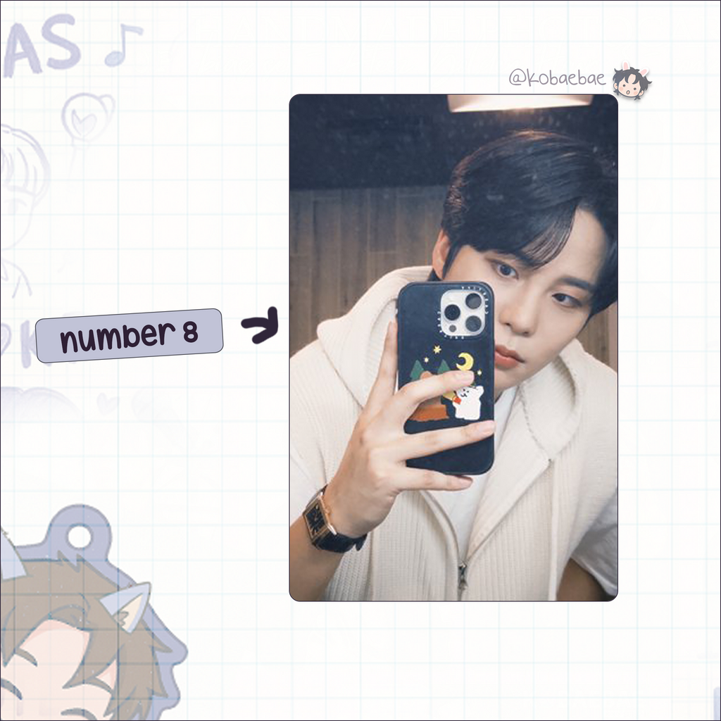 Ateez - Jongho handmade photocards kpop inspired - set 6