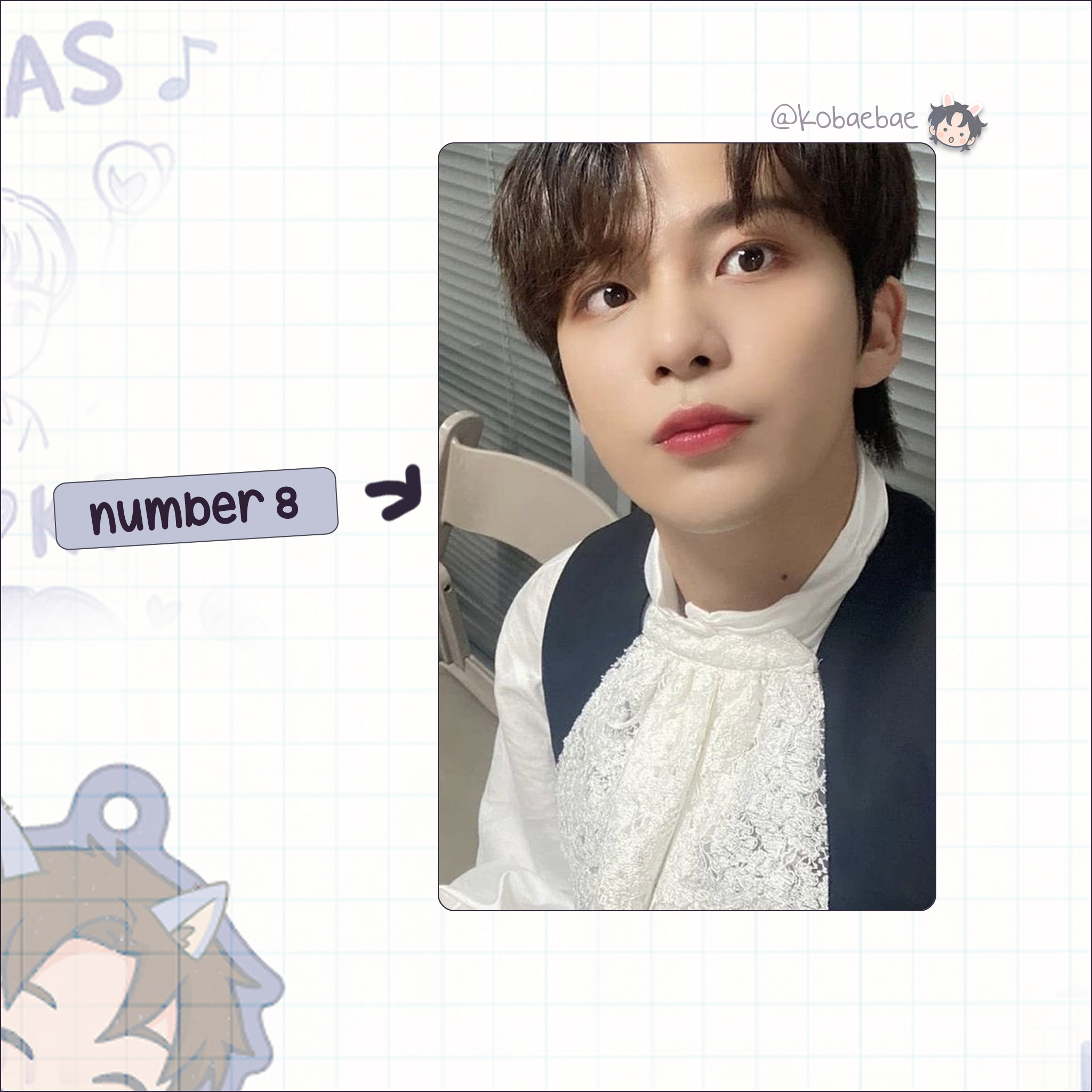 Atz - Jongho handmade photocards kpop inspired - Set 4