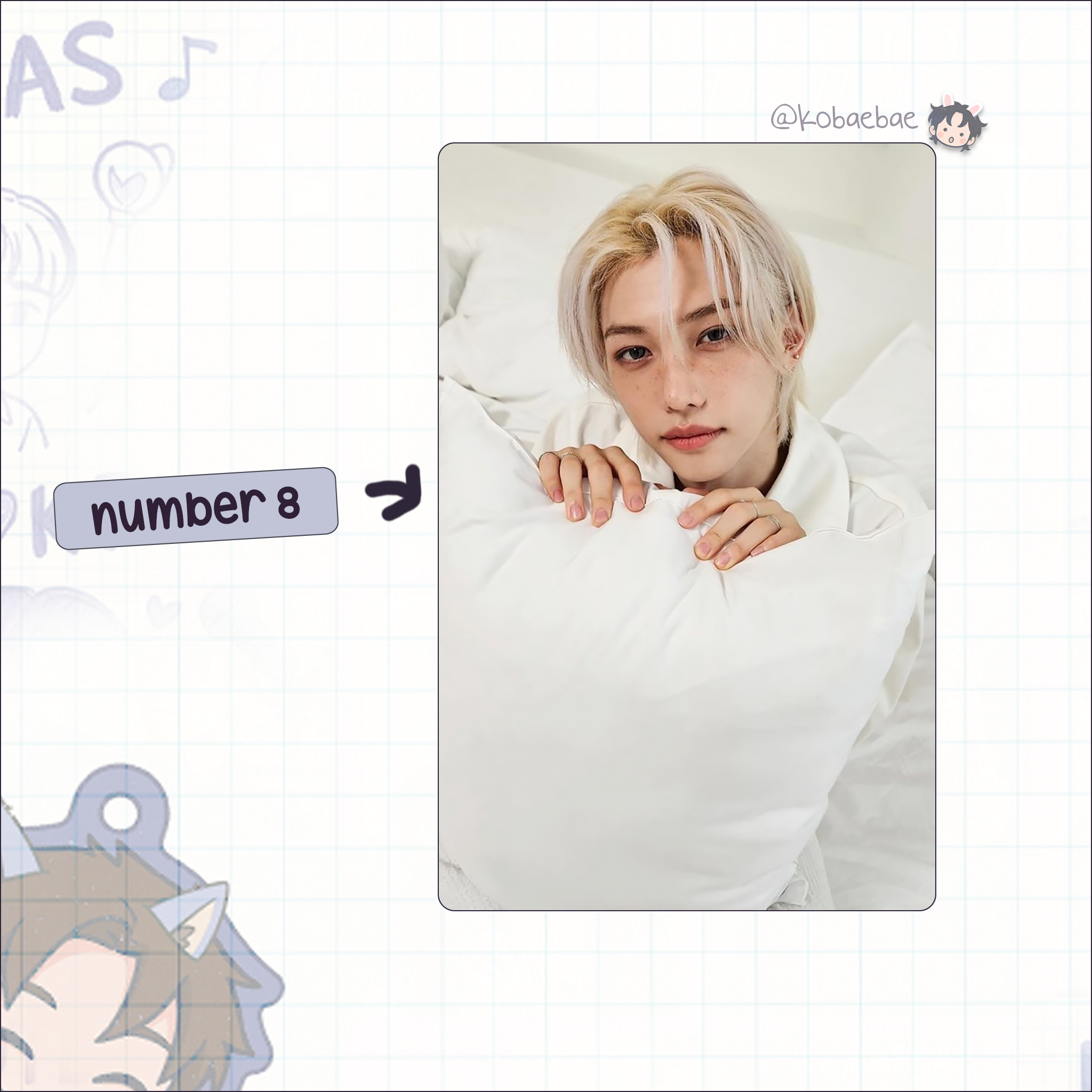 Skz (Stray Kids) - Felix handmade photocards kpop inspired - Set 9
