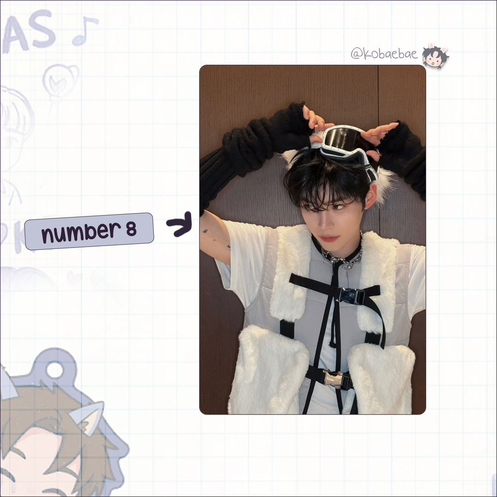 Zb1 - Hanbin handmade photocards kpop inspired - Set 3