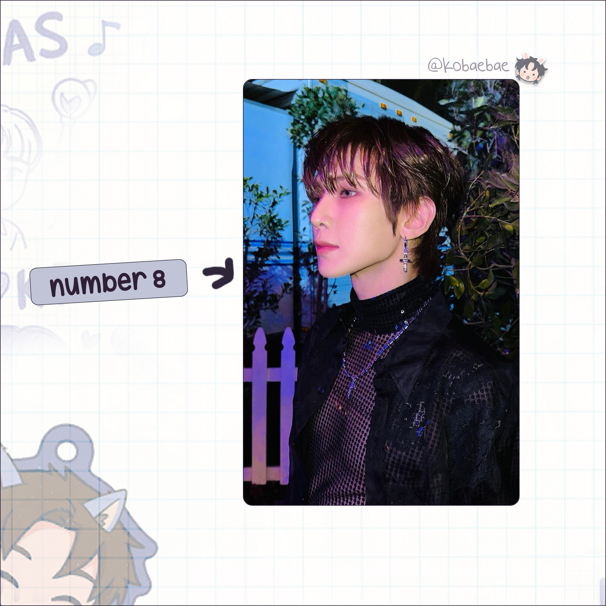 Atz - Yeosang handmade photocards kpop inspired - Set 4